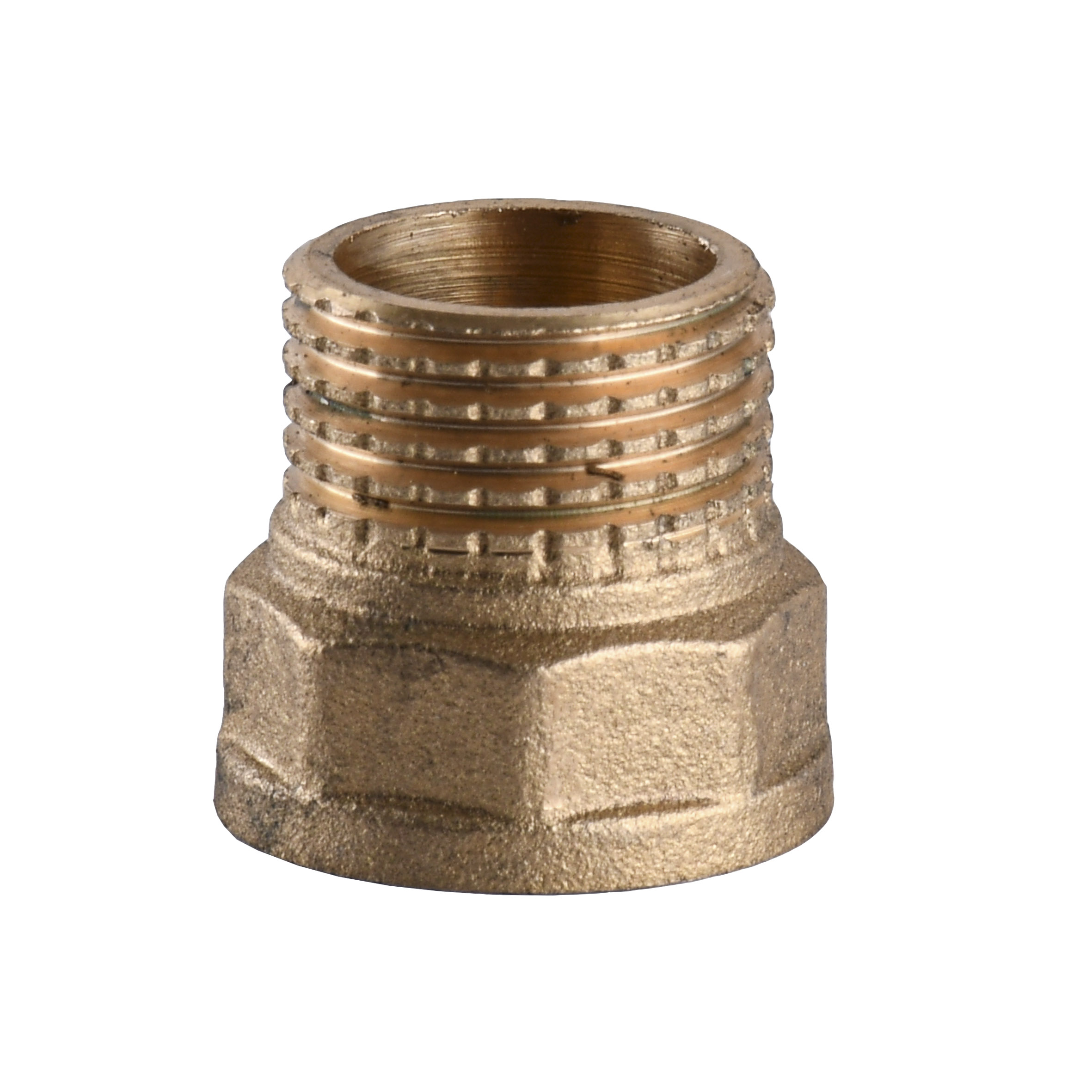 Перехідник латунний 1/2″ВР х 1/2″ЗР штампований А0601А VA
