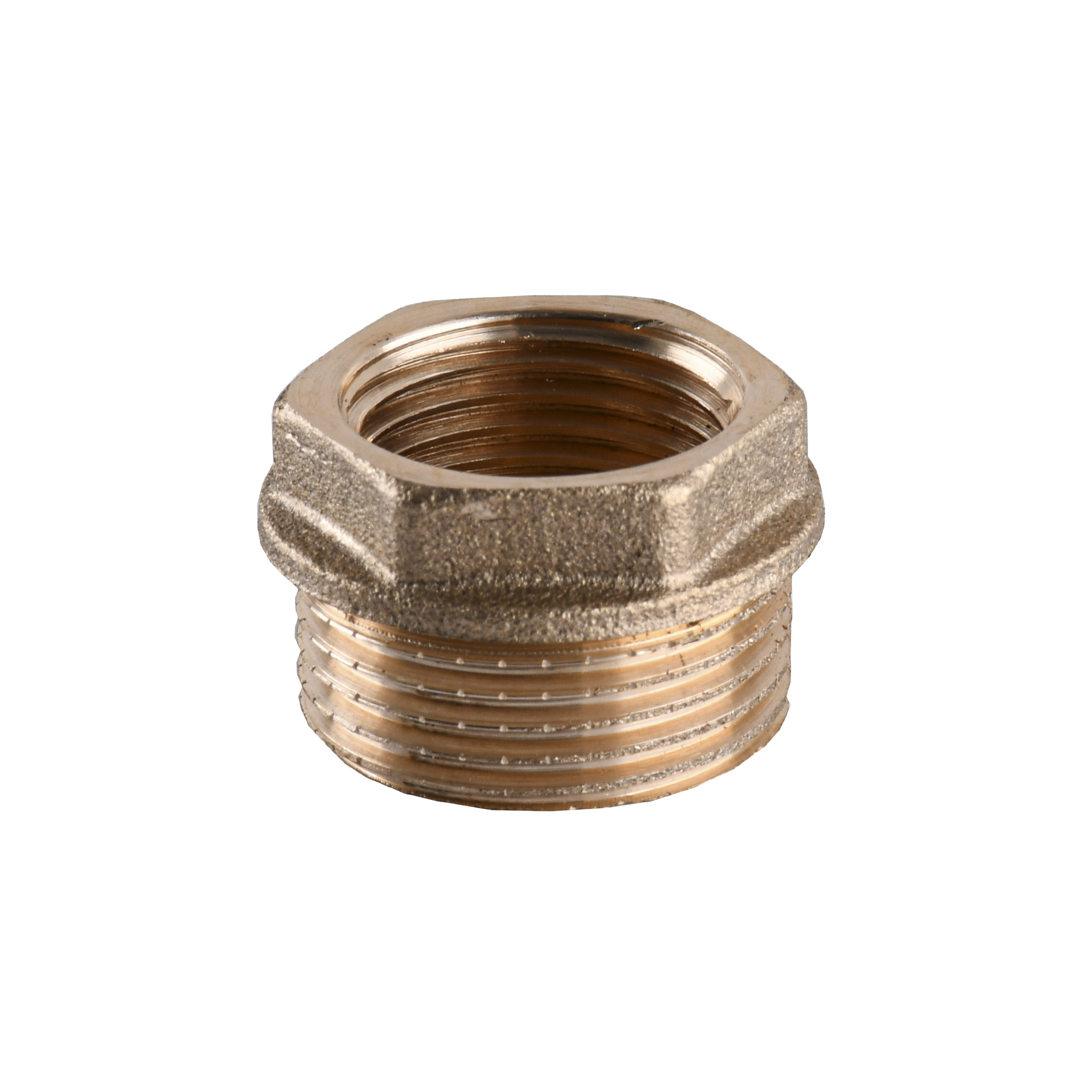 Футорка латунна 3/4″ЗР х 1/2″ВР штампована А0702А VA