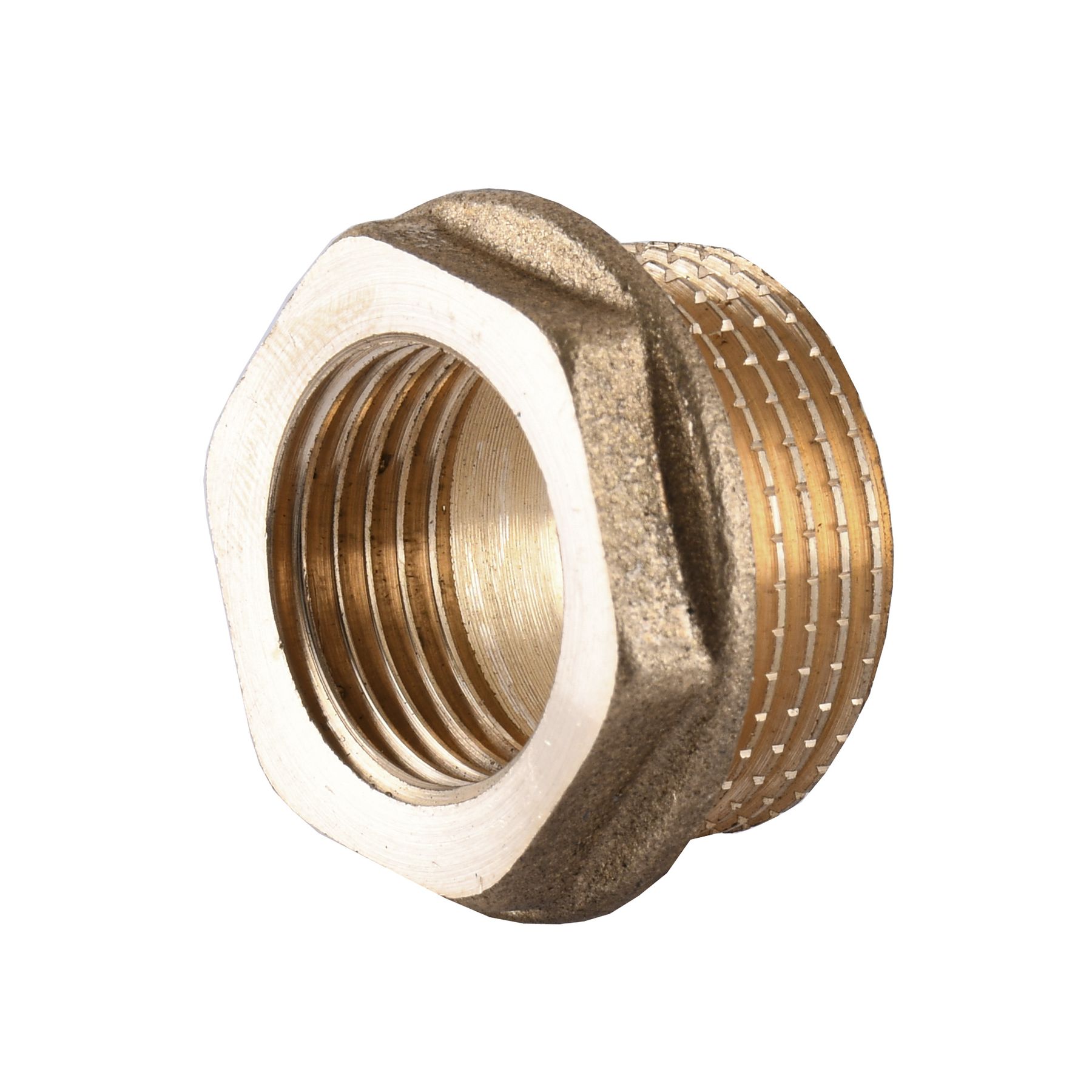 Футорка латунна 3/4″ЗР х 1/2″ВР штампована А0702А VA