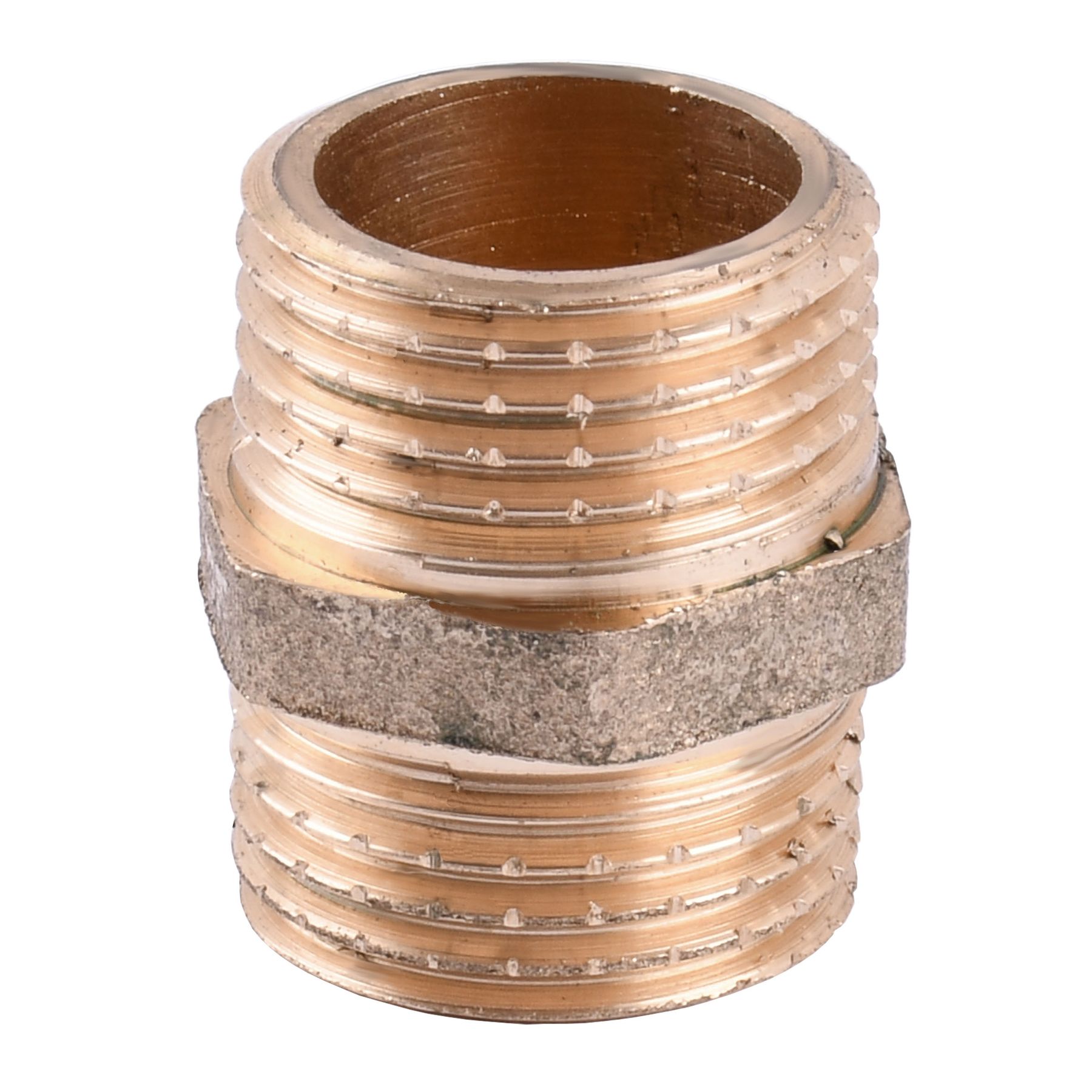 Ніпель латунний 1/2″ЗР х 1/2″ЗР штампований під прокладку А0501-1А VA