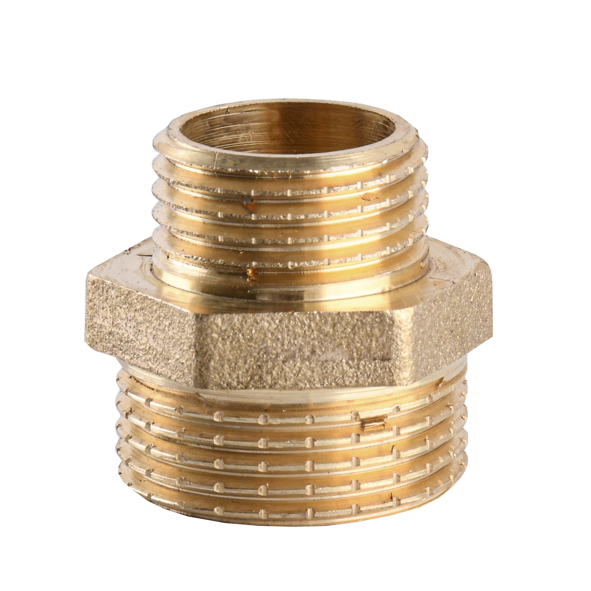 Ніпель редукційний латунний 3/4″ЗР х 1/2″ЗР штампований А0511А VA
