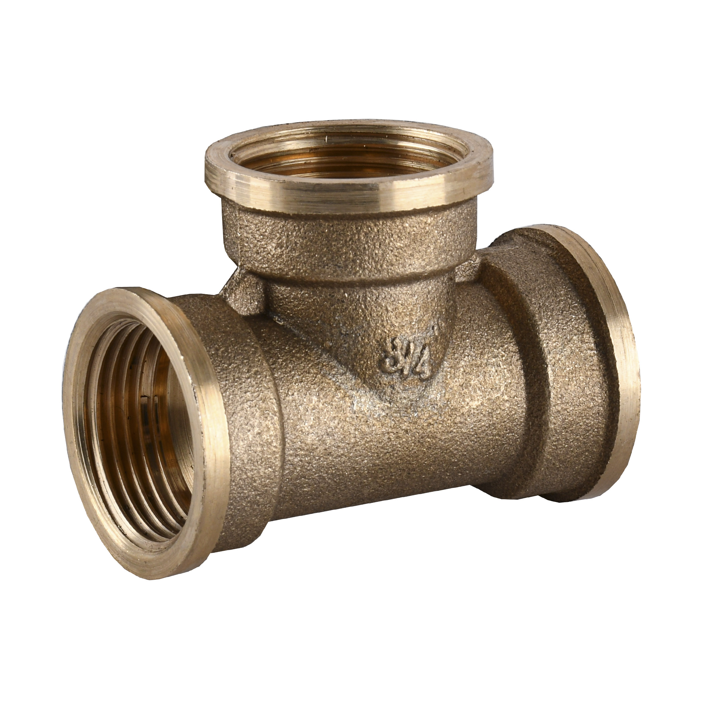 Трійник латунний 3/4″ВР х 3/4″ВР х 3/4″ВР штампований А0219-1А VA