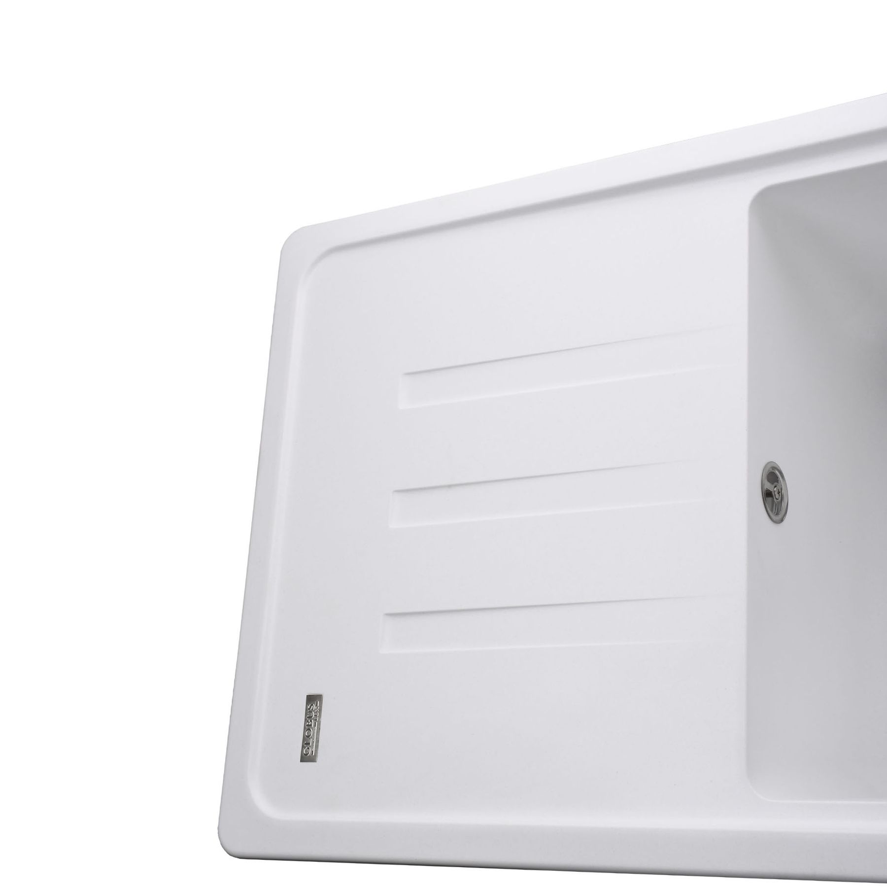 Гранітна мийка Globus Lux LUGANO білий 780х435мм-А0007