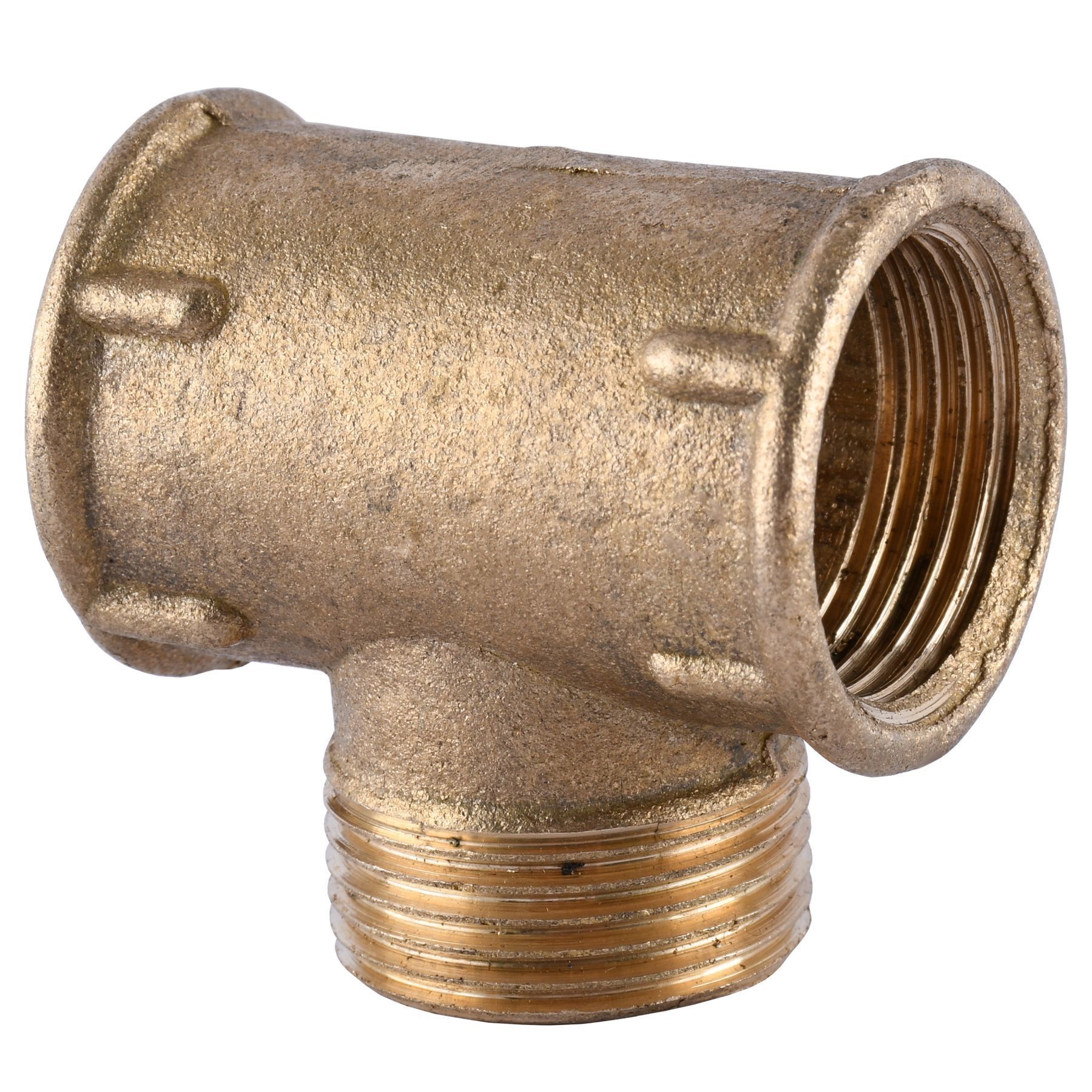 Трійник латунний 3/4″ВР х 3/4″ЗР х 3/4″ВР ливарний 663Б