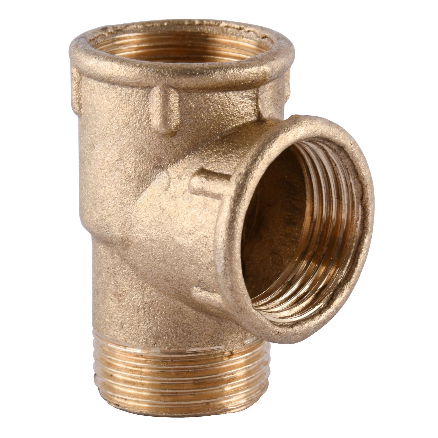 Трійник латунний 3/4″ВР х 3/4″ВР х 3/4″ЗР ливарний  210Б