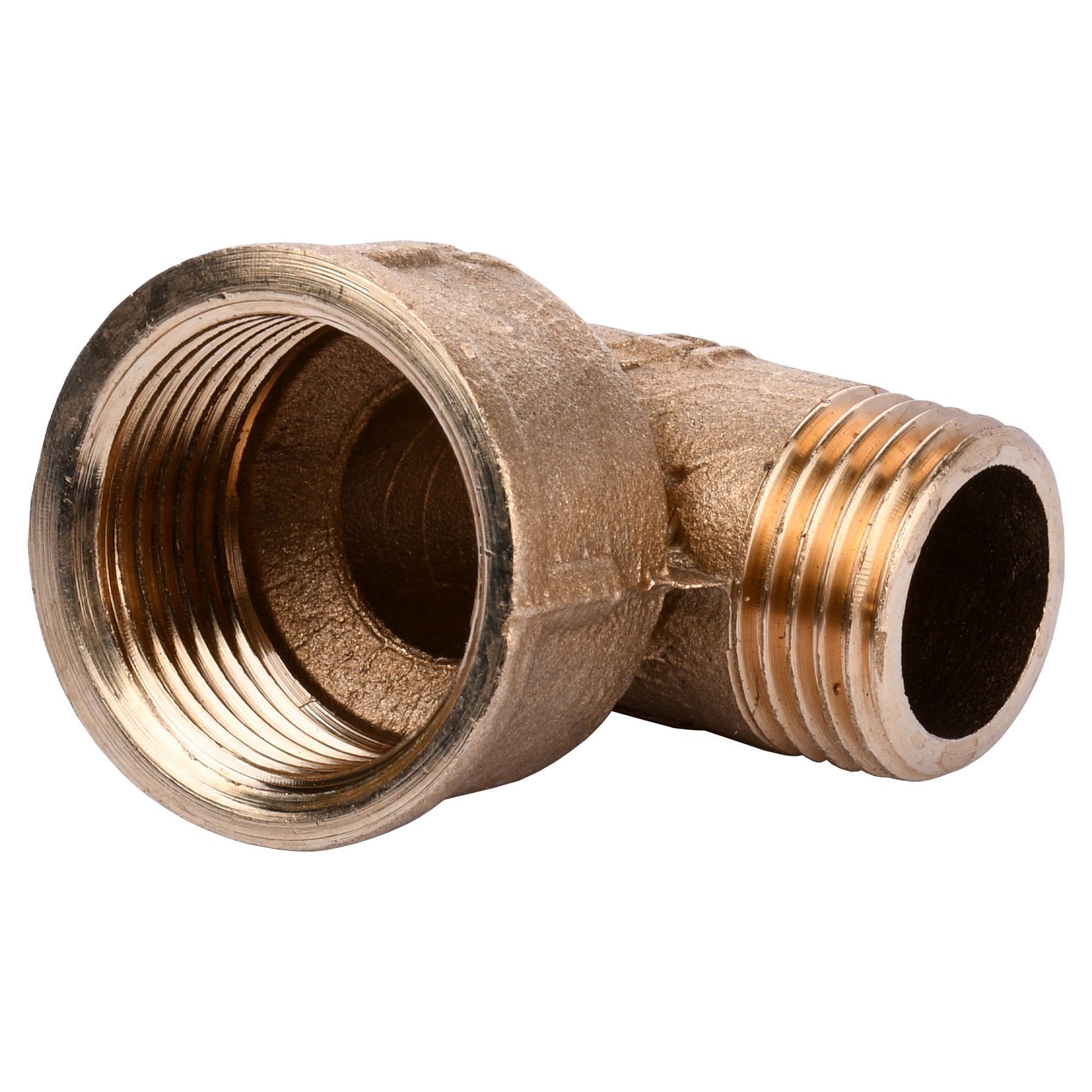 Кутник редукційний латунний 3/4″ВР х 1/2″ЗР ливарний А0104-1А VA