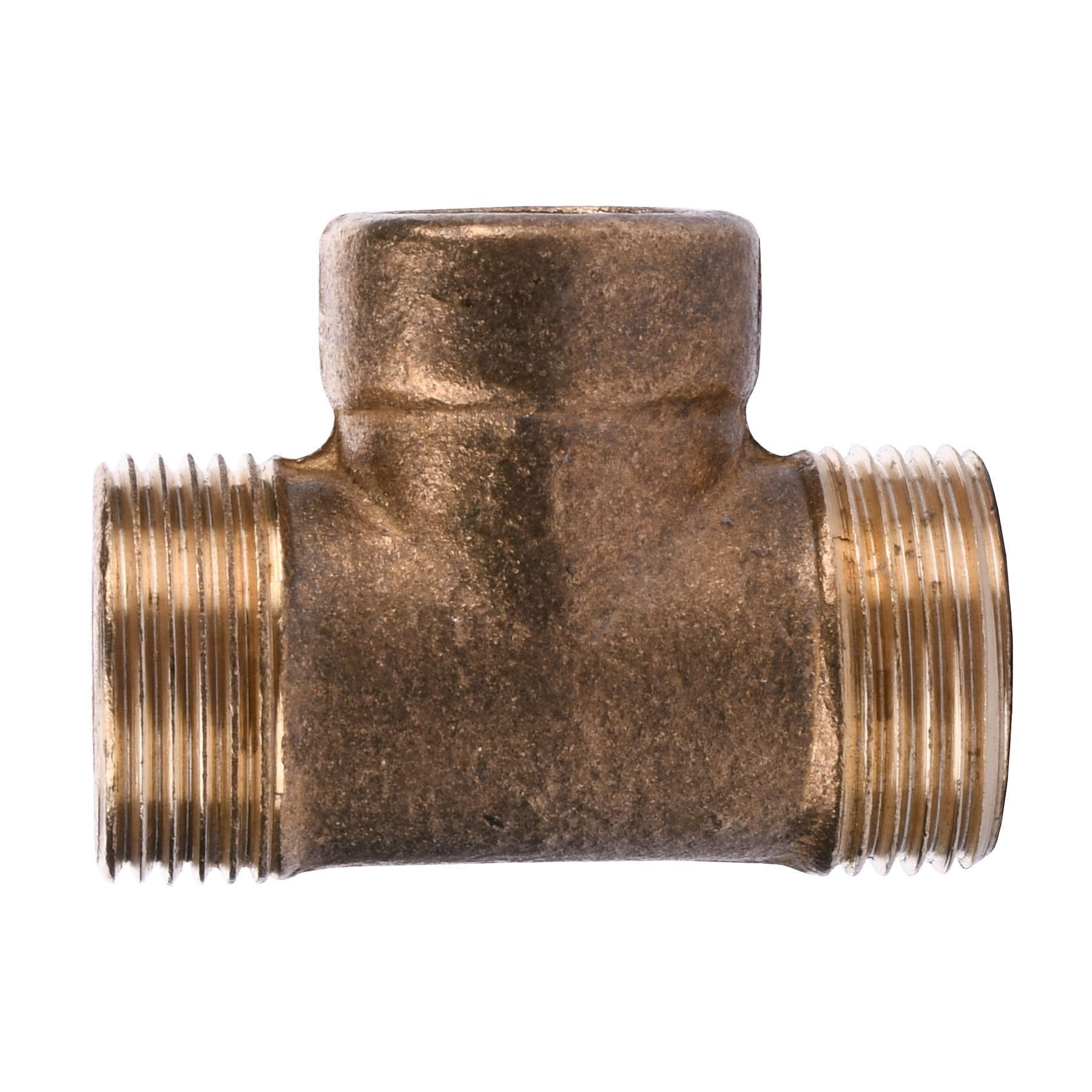 Трійник редукційний латунний 3/4″ЗР х 1/2″ВР х 3/4″ЗР ливарний посилений 664Б