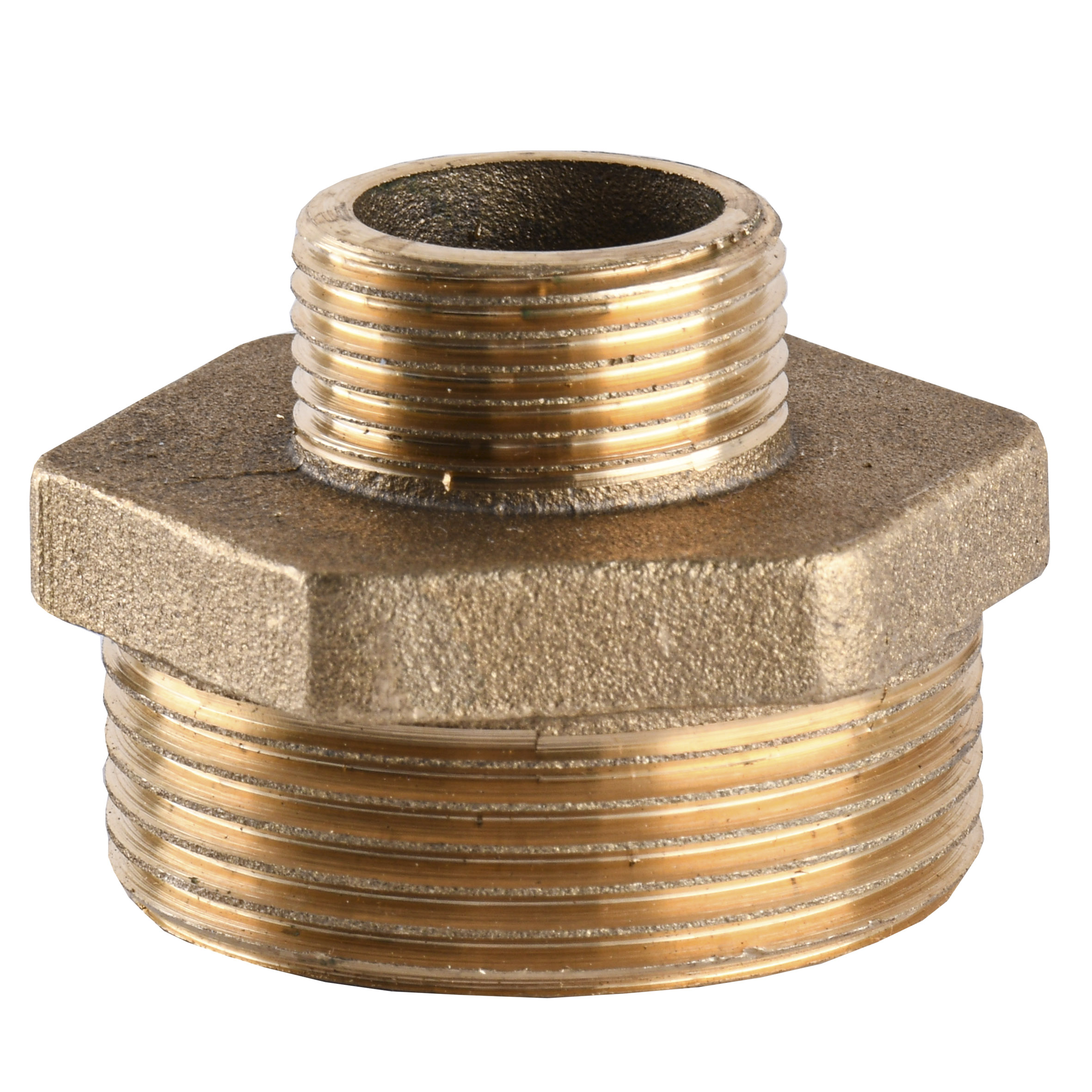 Ніпель редукційний латунний 1 1/2″ЗР х 3/4″ЗР штампований А0510А VA