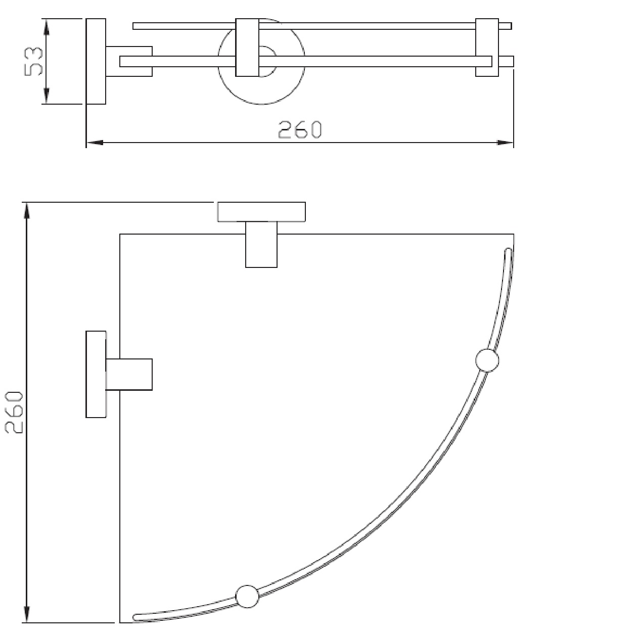 Полиця угловая Perfect Sanitary Appliances SP 8117