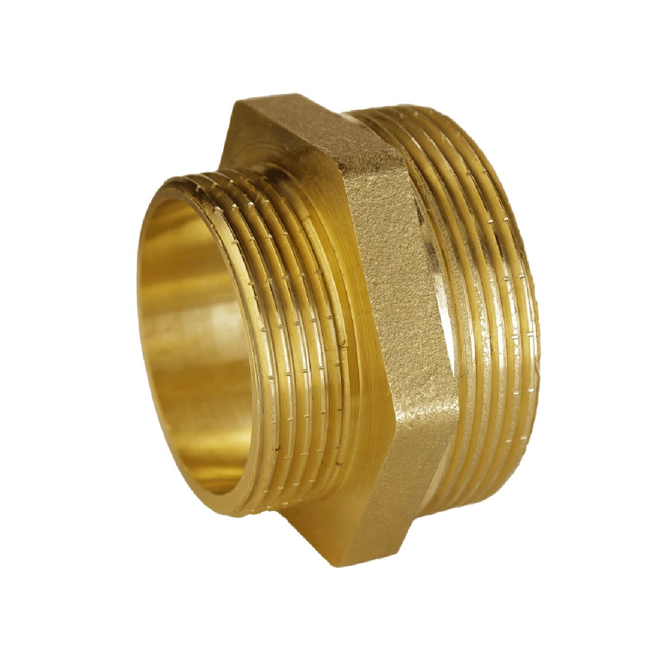 Ніпель редукційний латунний 2″ЗР х 1 1/2″ЗР ливарний 520Б