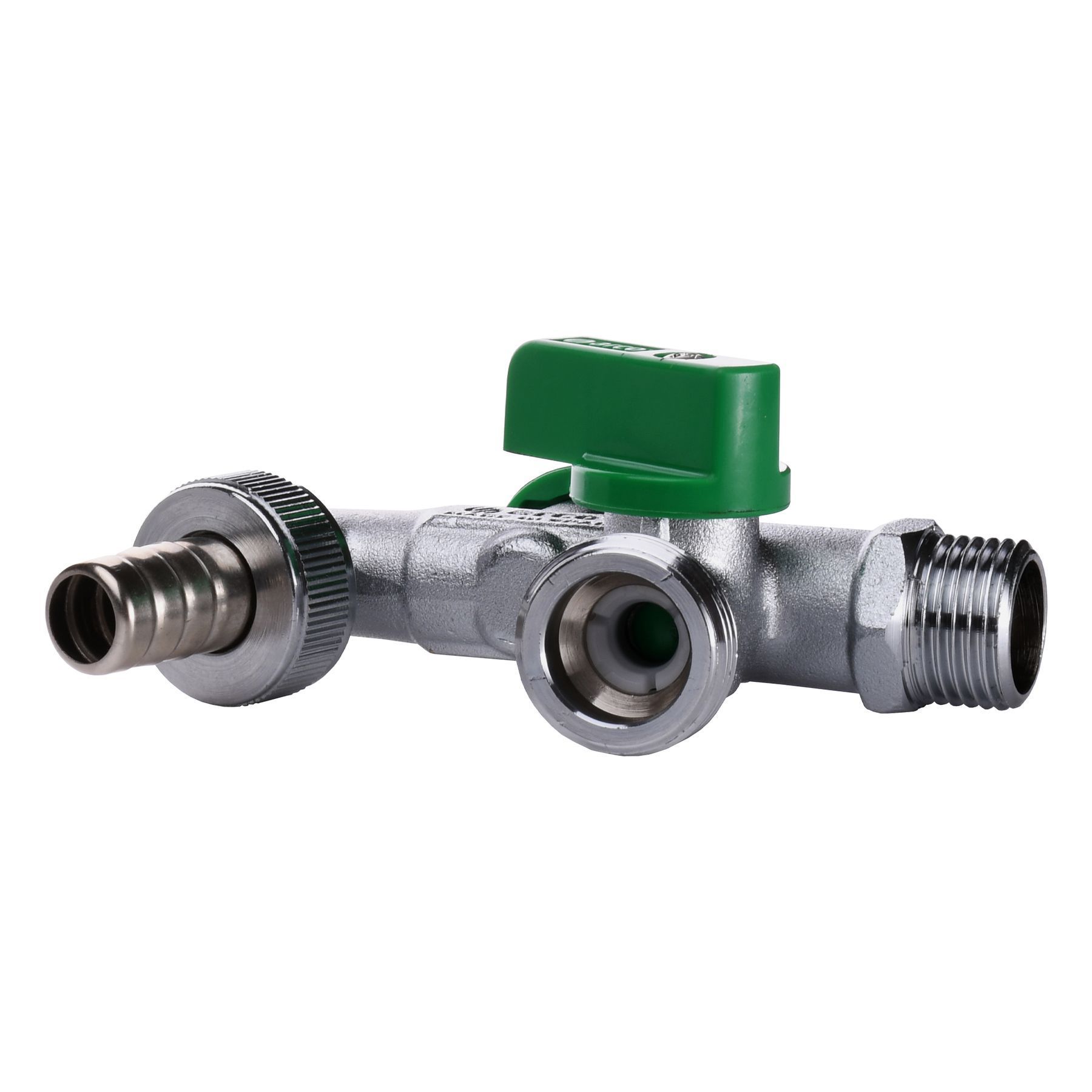 Кран ARCO кульовий для поливу подвійний  1/2″x3/4″x3/4″ 00472