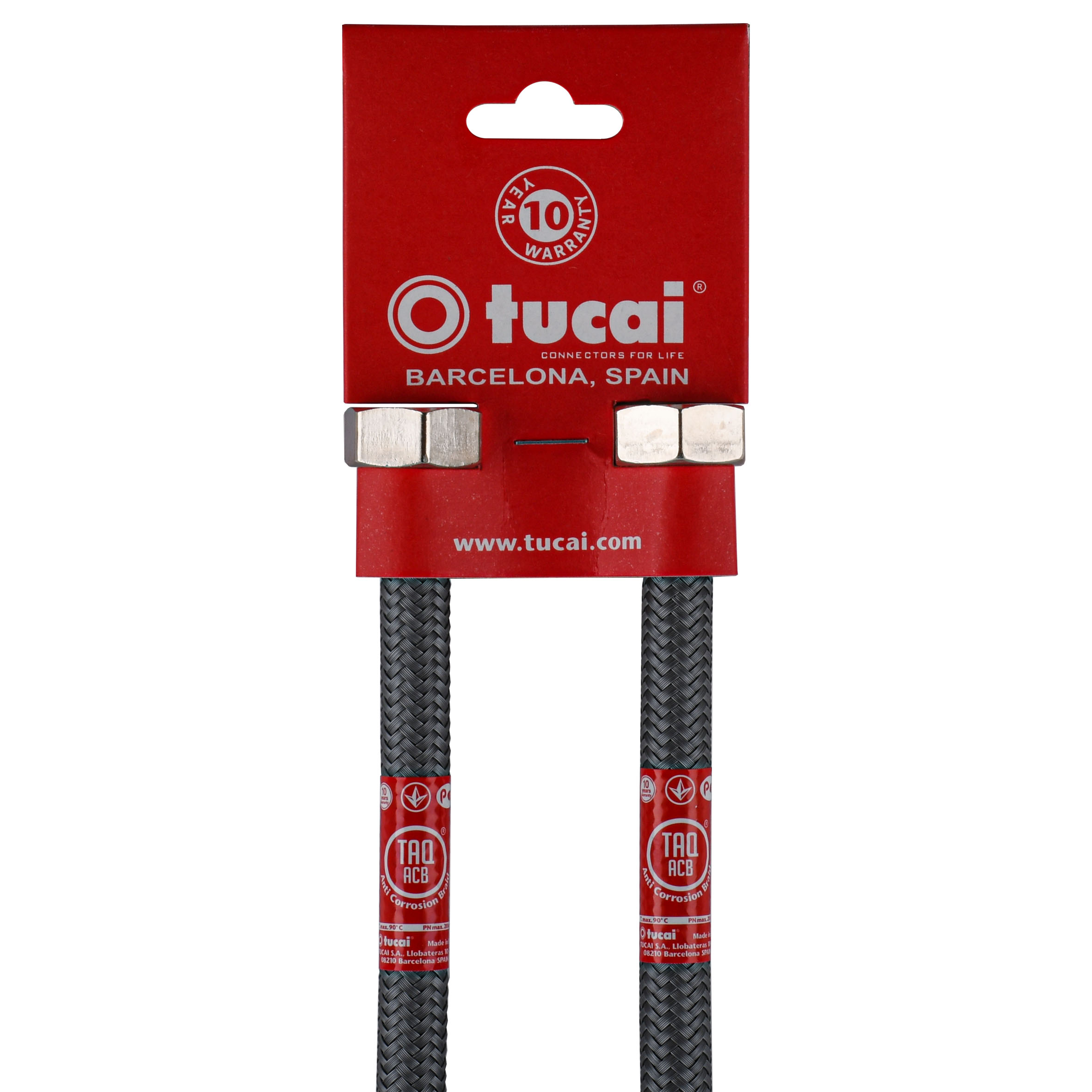 Шланг для змішувача TUCAI М10х1/2″ 0,3м АНТИКОРОЗІЯ TAQ GRIF AСB 206218 ПАРА