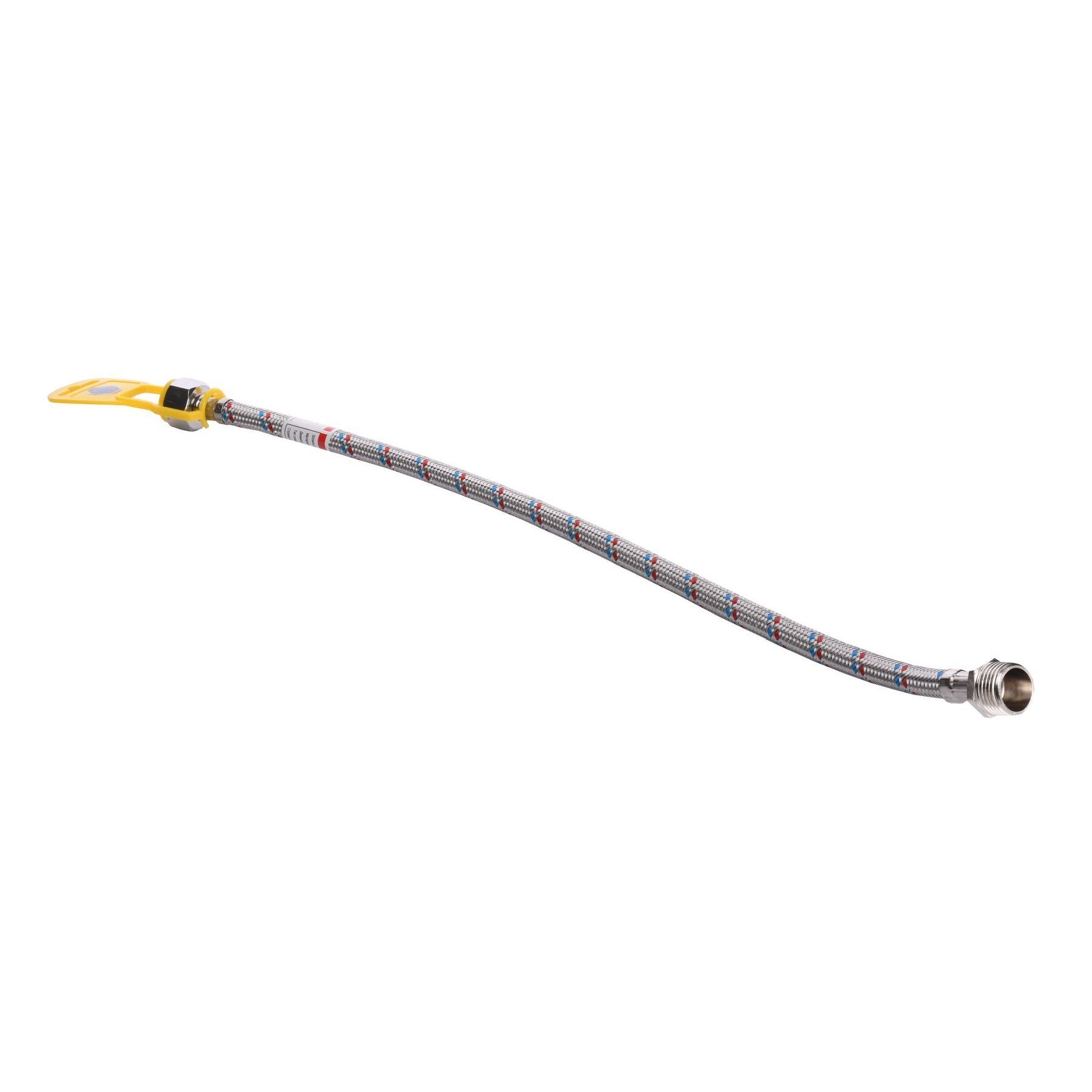 Шланг нержавіюча сталь ECO FIX 1/2″х1/2″ ЗВ  1.0 м EPDM