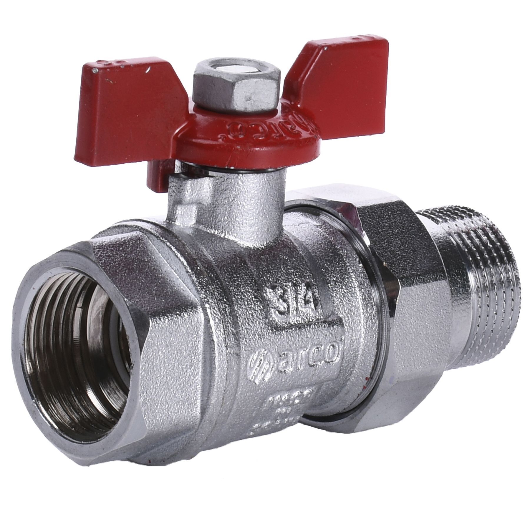 Кран кульовий ARCO     3/4″ SENA 154104 прямий з американкою (754104)