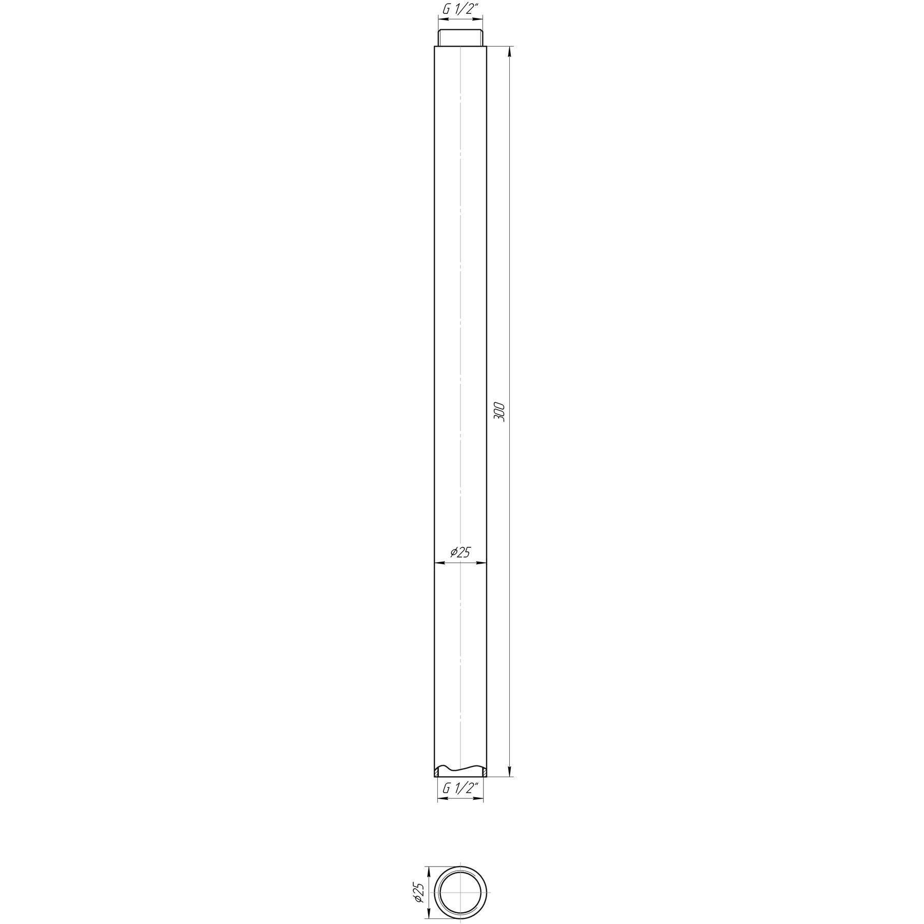 Трубка для подовження штанги Globus Lux ST300-TUBE