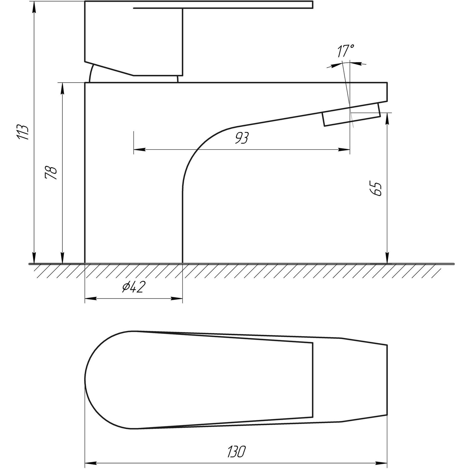 Змішувач для умивальника Globus Lux SHA-101M
