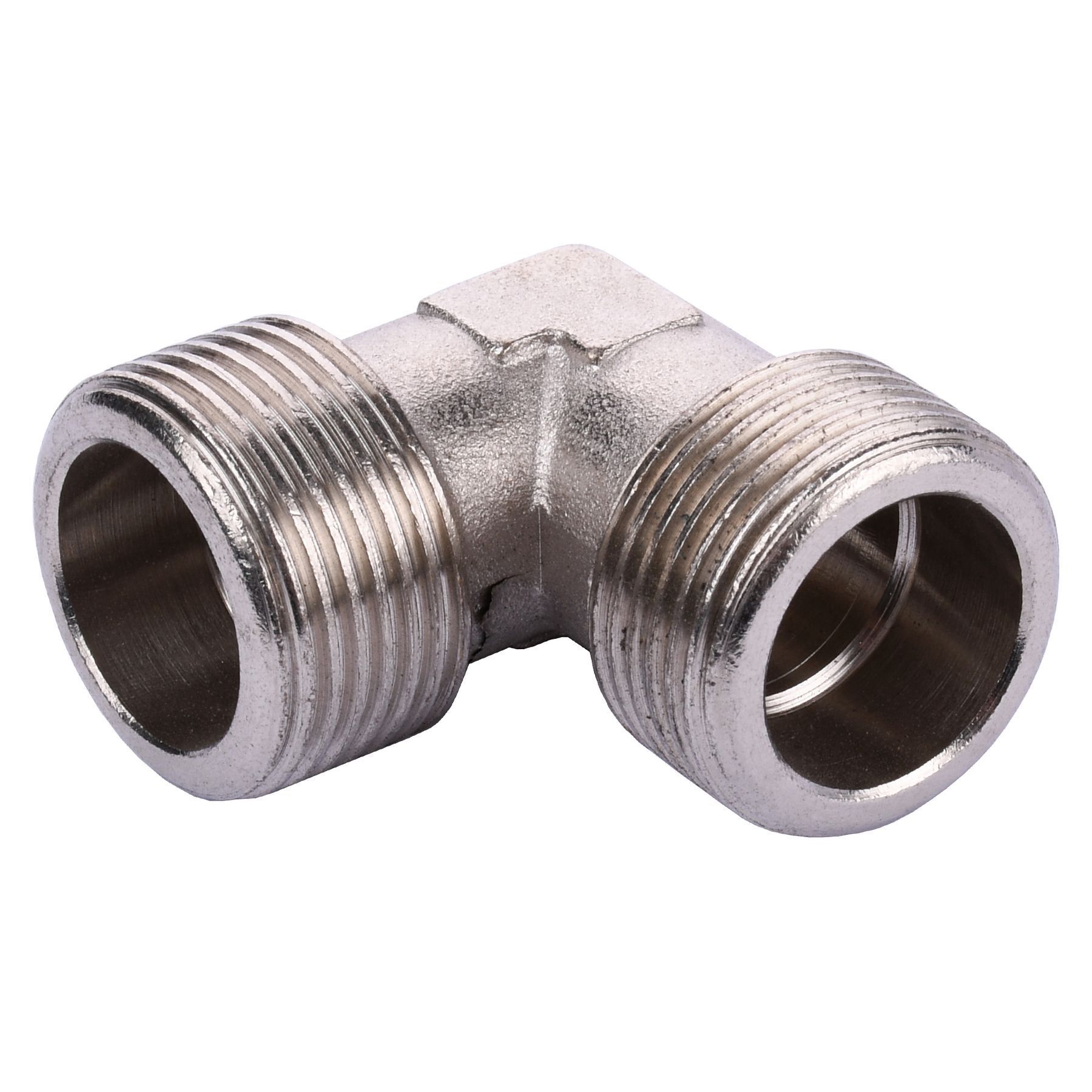 Кутник нікельований 3/4″ЗР х 3/4″ЗР штампований Ni 08790.03б