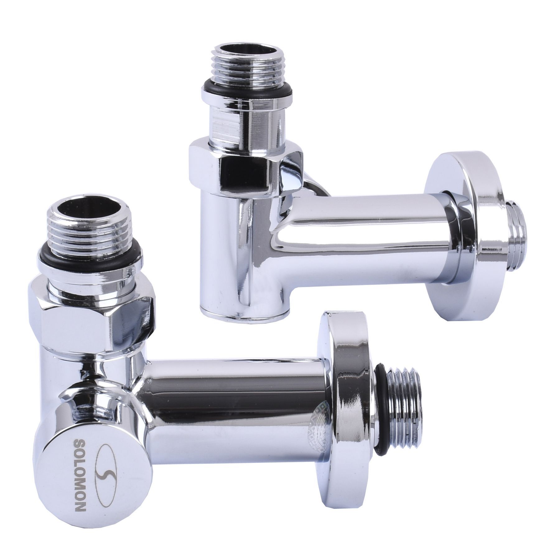 !Набір Кран вентильний кутовий з американкою SOLOMON LUX 1/2″ CHROM 7777_TEN (1уп.)