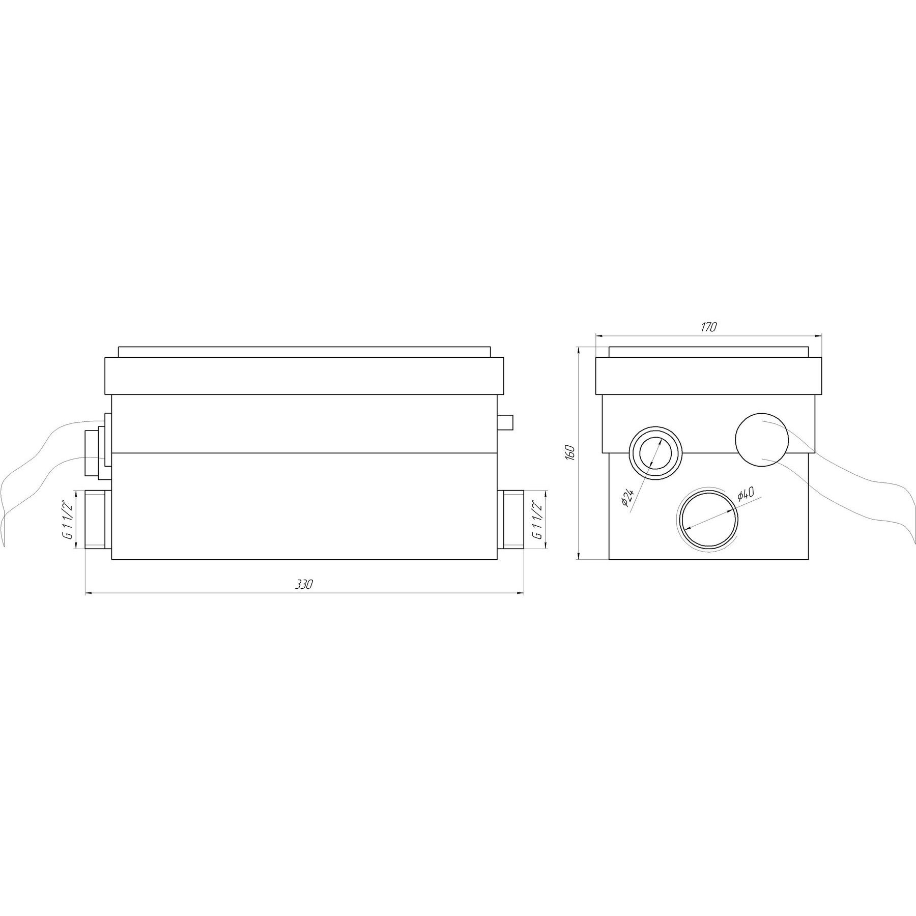Каналізаційна установка VOLKS pumpe WC 250