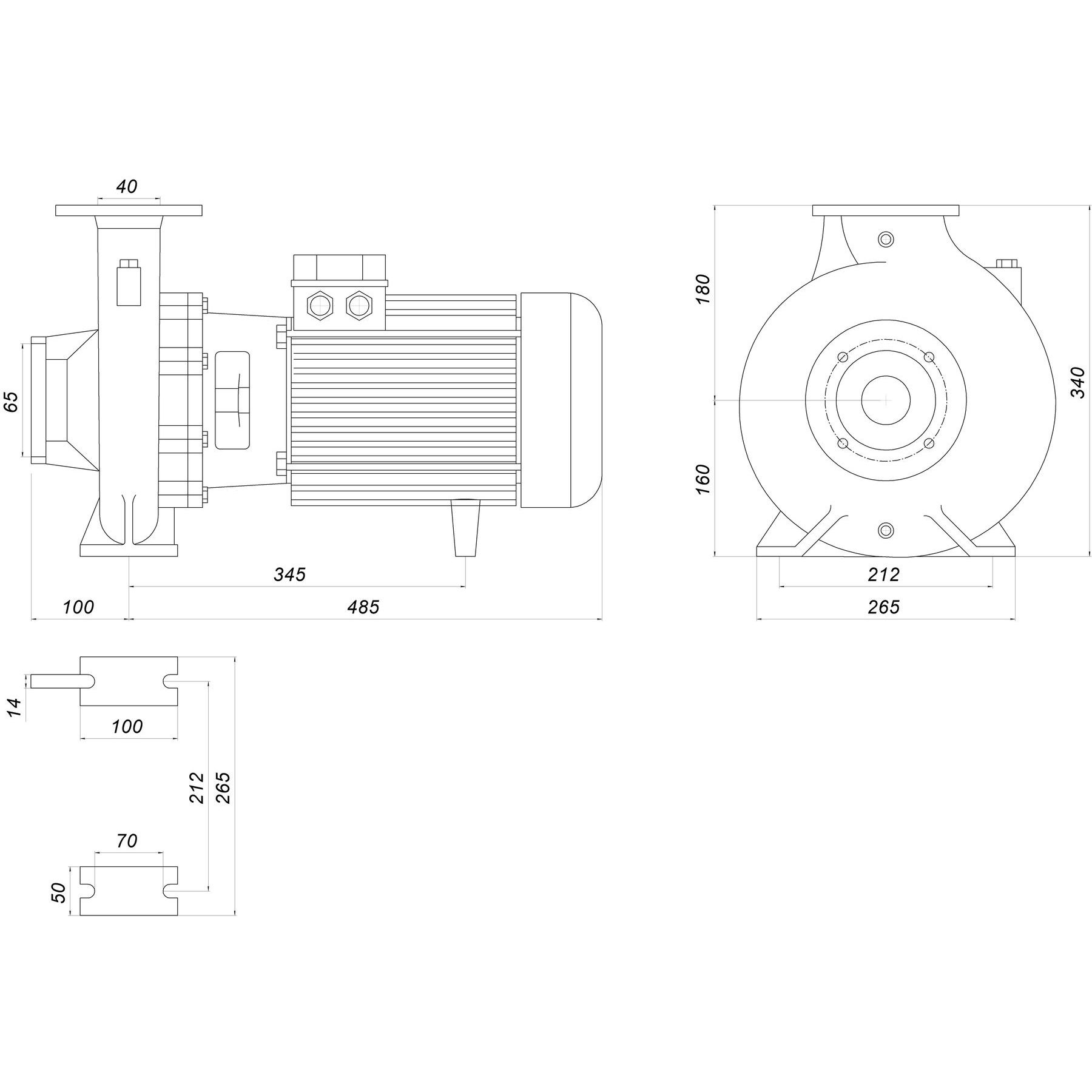 Насос моноблочний IR 40-200NA 11,0 кВт SAER (60 м3/год, 61 м)