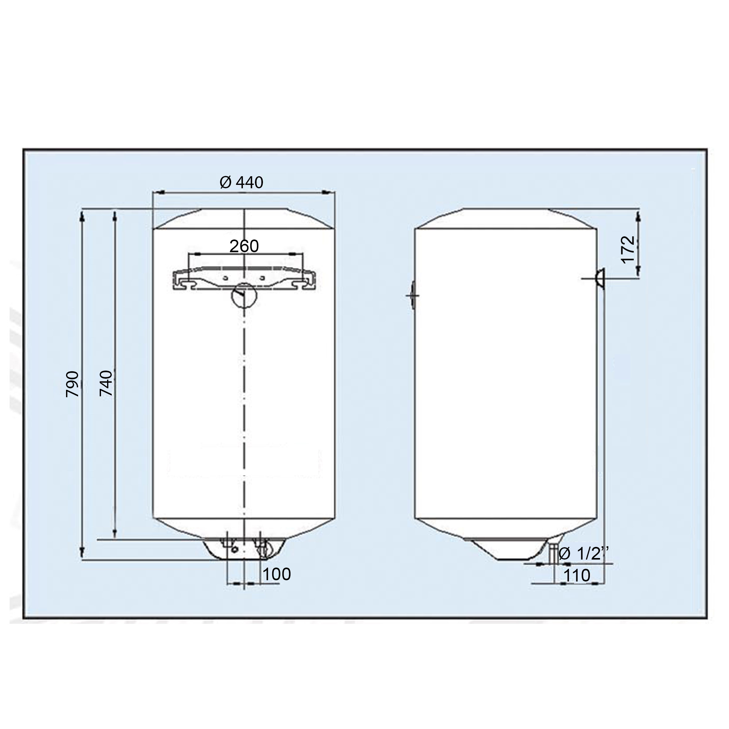 Водонагрівач LEOV LV Dry  80 l сухий тен (80L D)