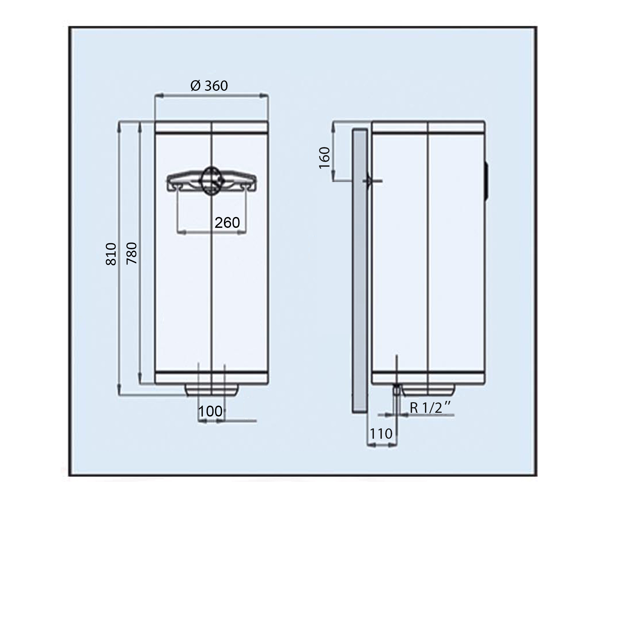 Водонагрівач LEOV LV Slim Dry 50 l сухий тен (50L Slim D)