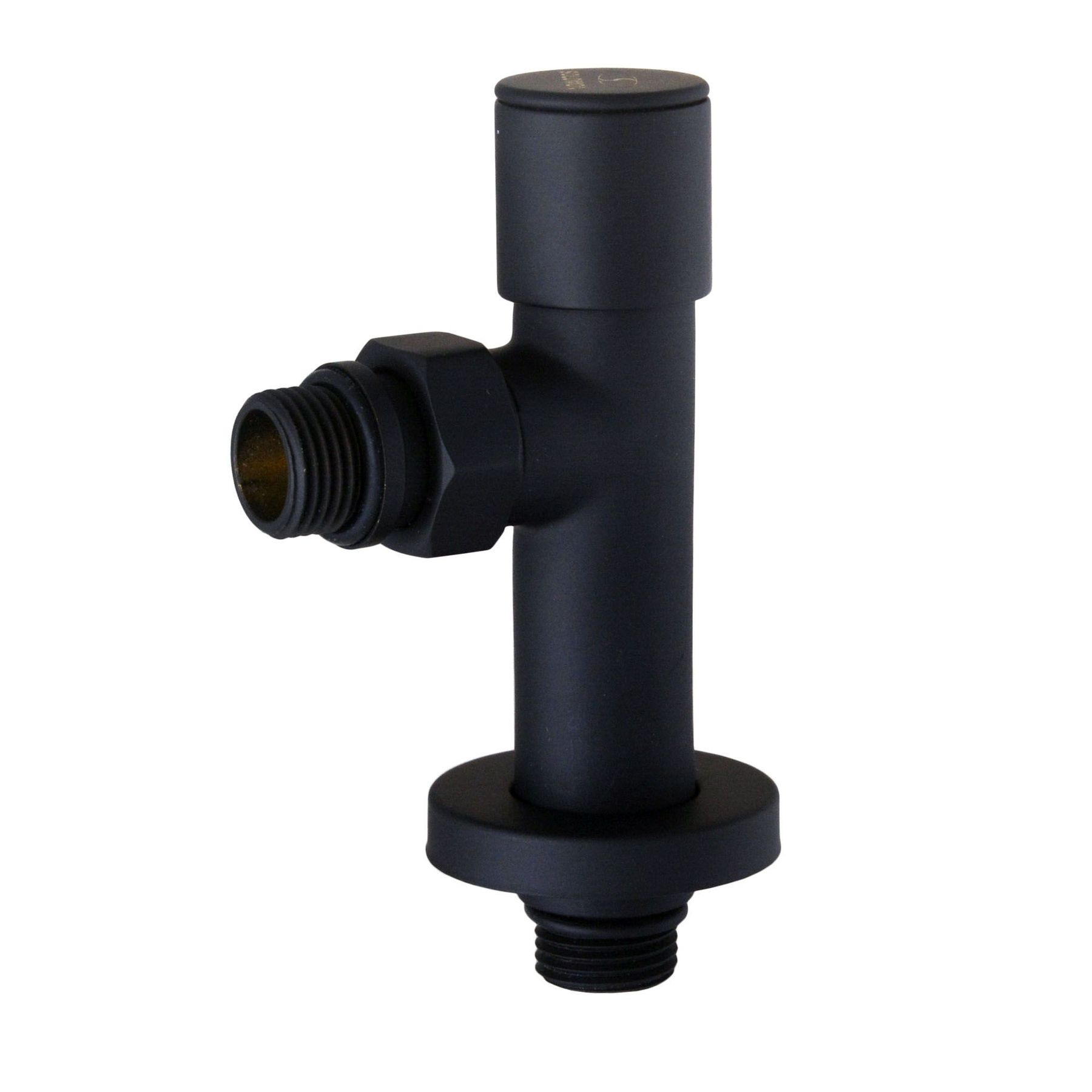 Набір Кран вентильний кутовий з американкою SOLOMON LUX 1/2″  7777  (2шт.) BLACK   (1уп)
