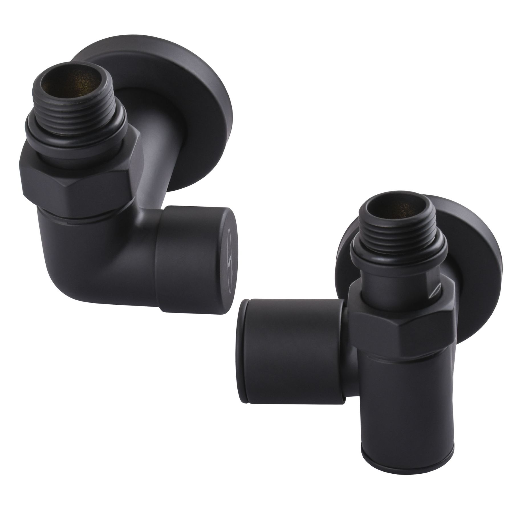Набір Кран вентильний кутовий з американкою SOLOMON LUX 1/2″  7777  TEN (2шт.) BLACK  (1уп)