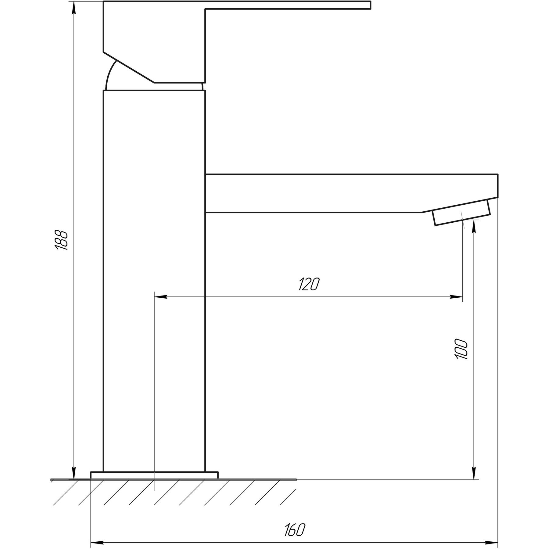Змішувач для умивальника Globus Lux SICILIA SBQ-101-BB
