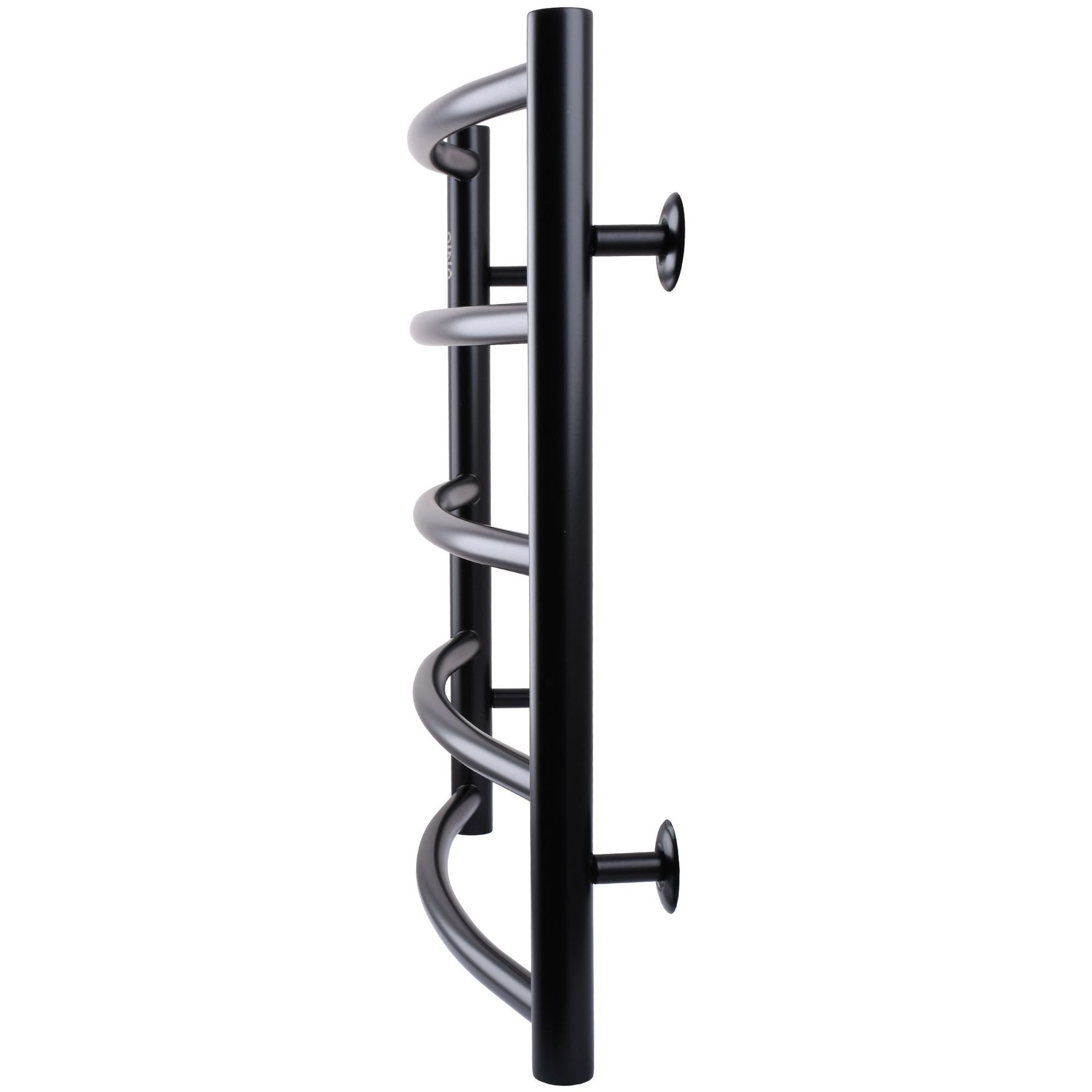 Рушникосушарка UNIO LD W 500-500-5 BLK Драбинка Дуга вода чорна
