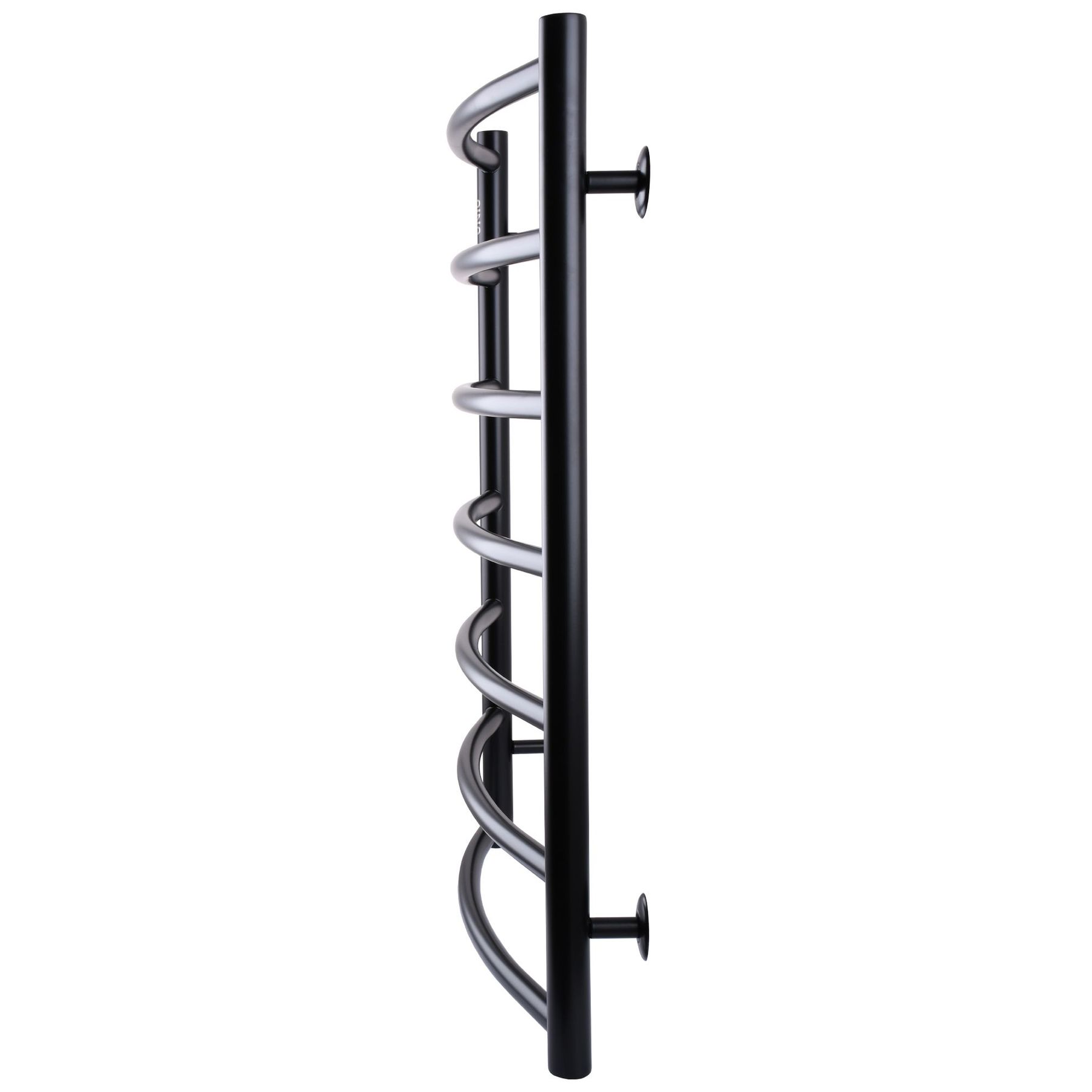 Рушникосушарка UNIO LD W 700-500-7 BLK Драбинка Дуга вода чорна