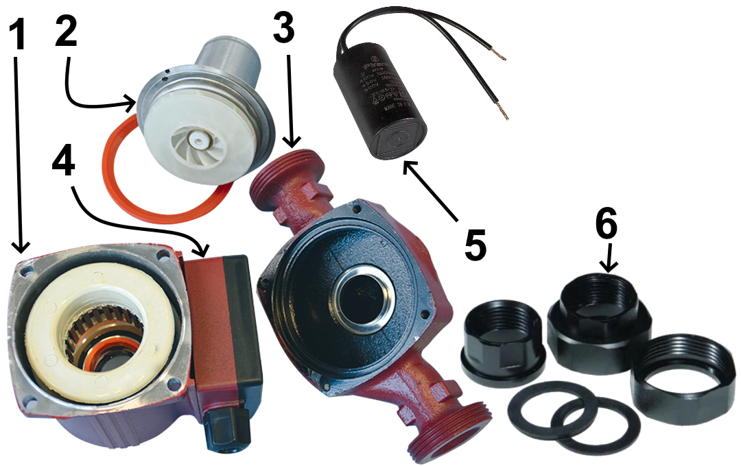 Насос циркуляційний VOLKS pumpe  ZP25/8 180мм + гайки