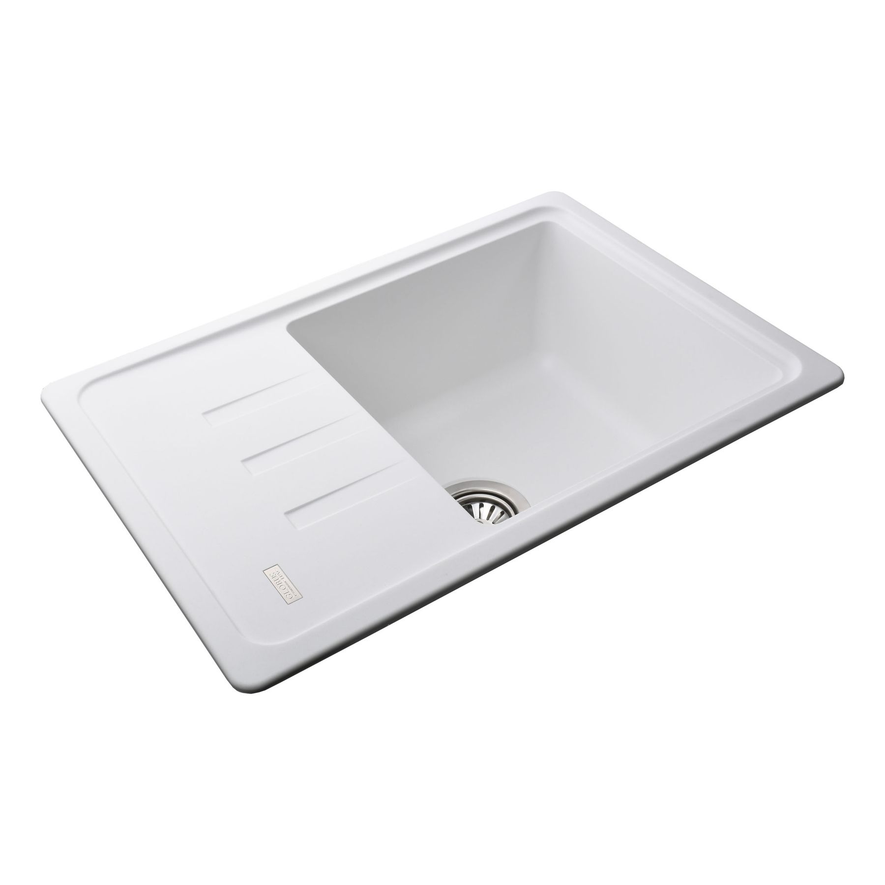 Гранітна мийка Globus Lux MONO білий 620х435мм-А0007