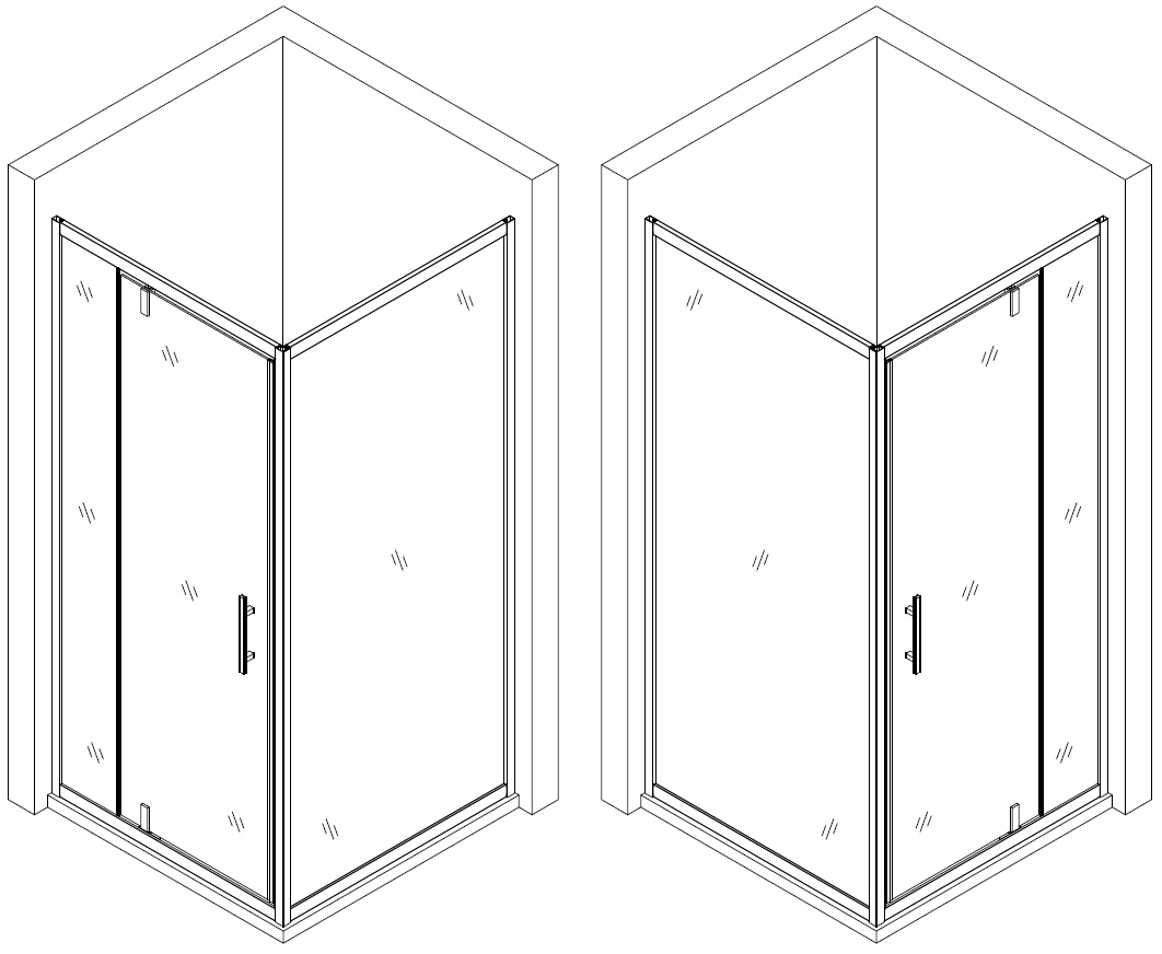 Душова кабіна квадратна без піддона MORAVA N90TB (N90BT) BRAVO (1уп.)