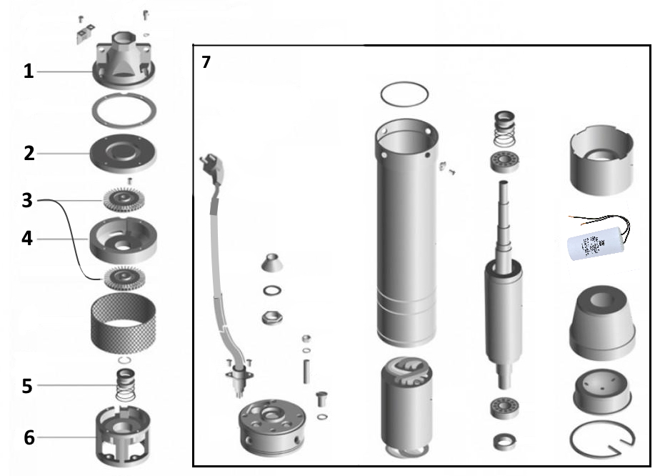 Насос свердловинний вихровий VOLKS pumpe PM  4SKm150 1.1кВт + кабель 10м