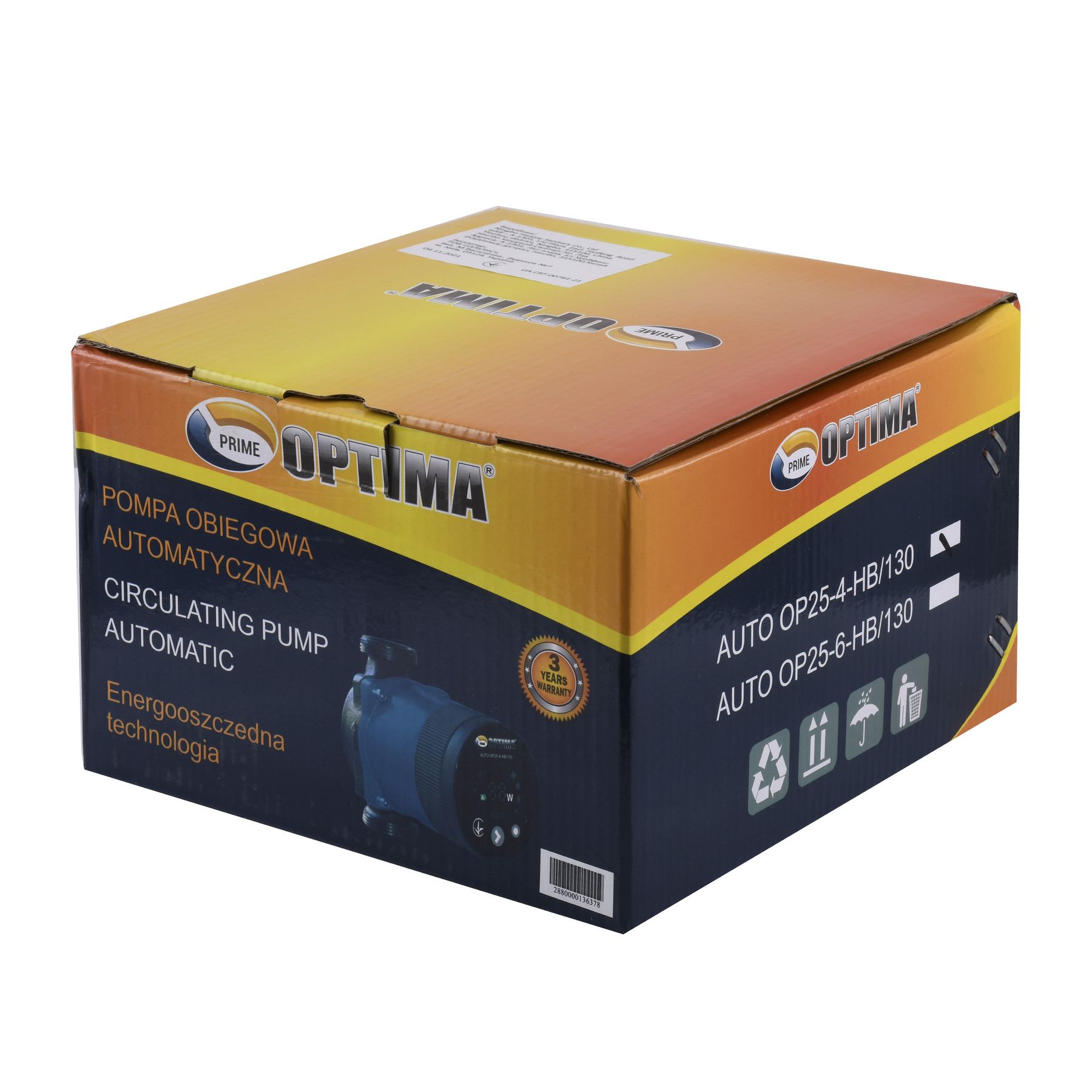 Насос циркуляційний енергоощадний  Optima PRIME OP25-40AUTO 130мм + гайки