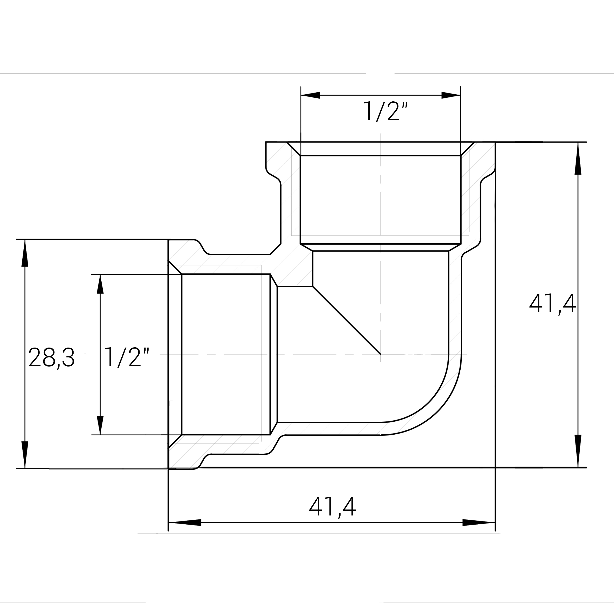 Кутник нікельований 1/2″ВР х 1/2″ВР штампований А0101-1А(нк) VA