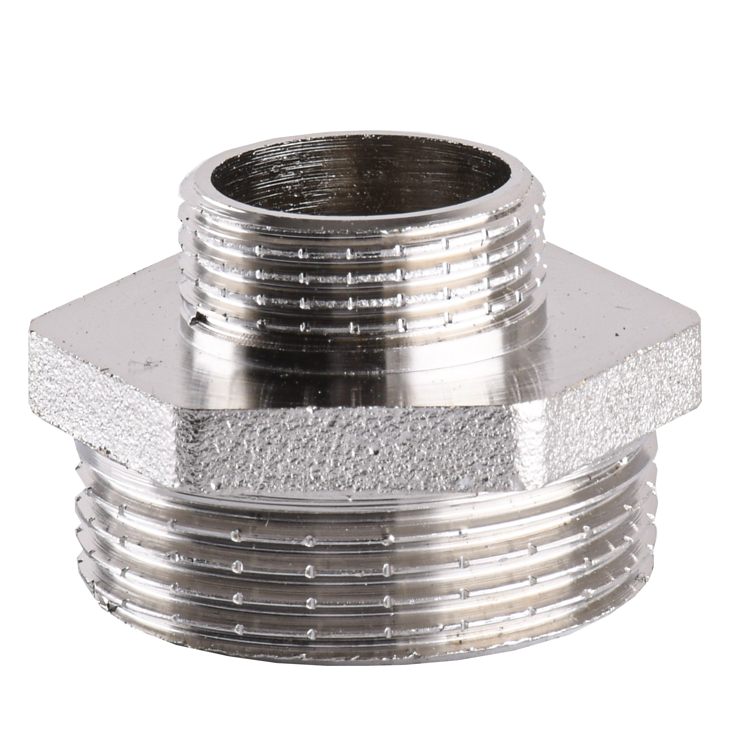 Ніпель редукційний нікельований 1 1/4″ЗР х 3/4″ЗР штампований А0593А(нк) VA