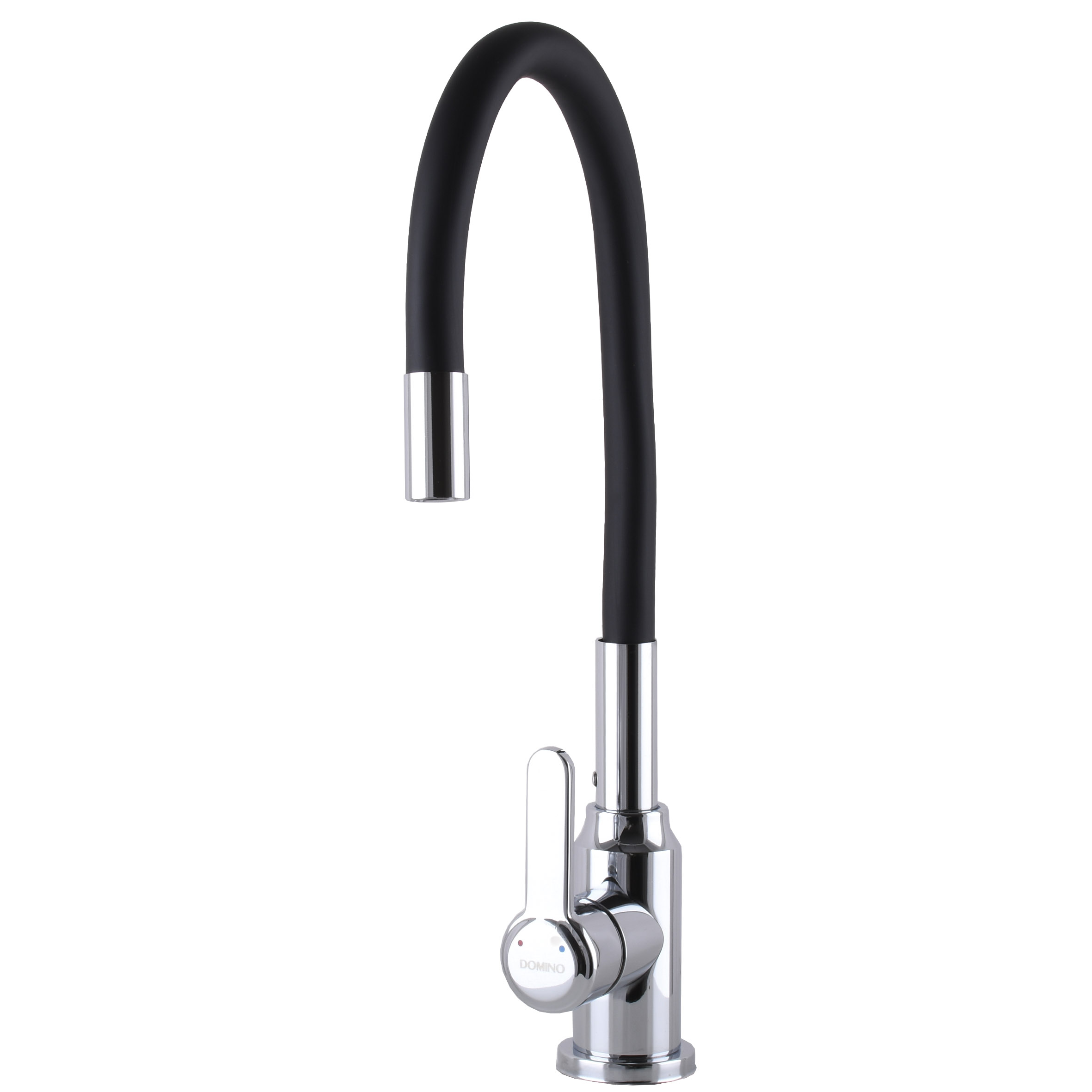 Змішувач для кухні DOMINO ELLIPSE DCC-203L-BLACK  гофровилив Чорний,,На Гайці