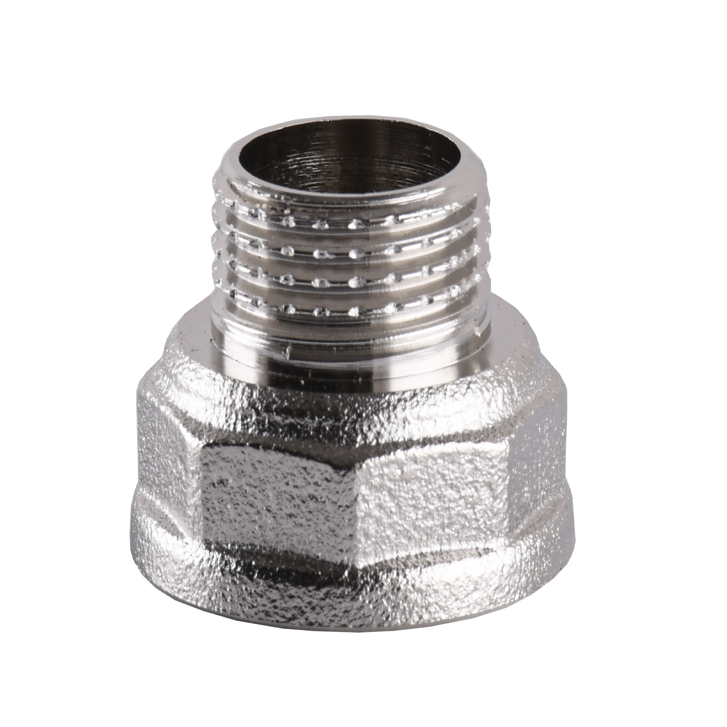 Перехідник редукційний нікельований 1/2″ВР х 3/8″ЗР штампований А0619А(нк) VA