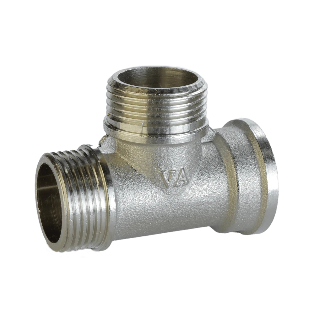 Трійник нікельований 3/4″ВР х 3/4″ЗР х 3/4″ЗР штампований А0255А(нк) VA