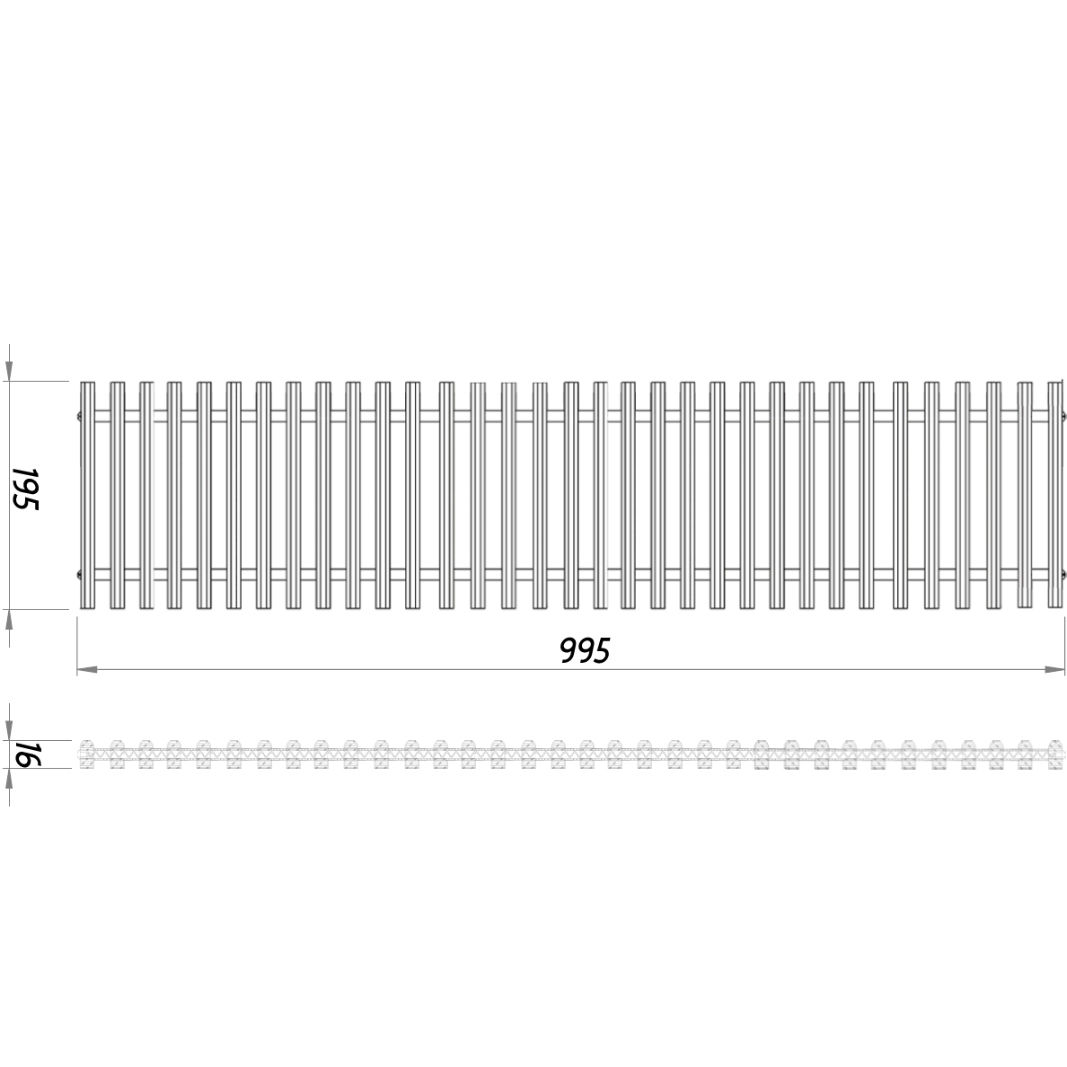 Конвектор ТС80-1000/200-LUX-2wbl (з решіткою)