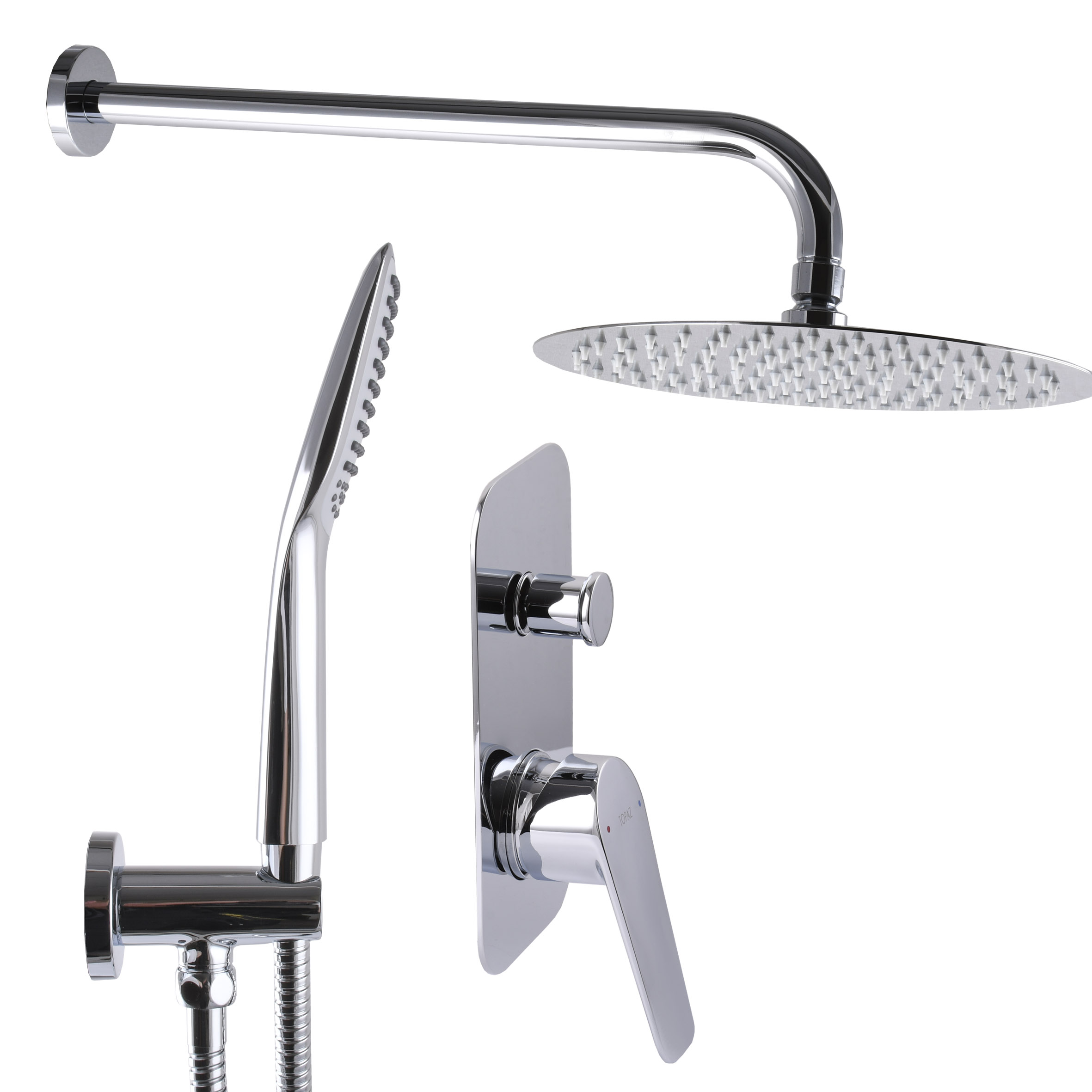 Душова система вбудована  TOPAZ CAPRI TCA-15205-H43 комплект з душ. набором, 2 лійки, D35