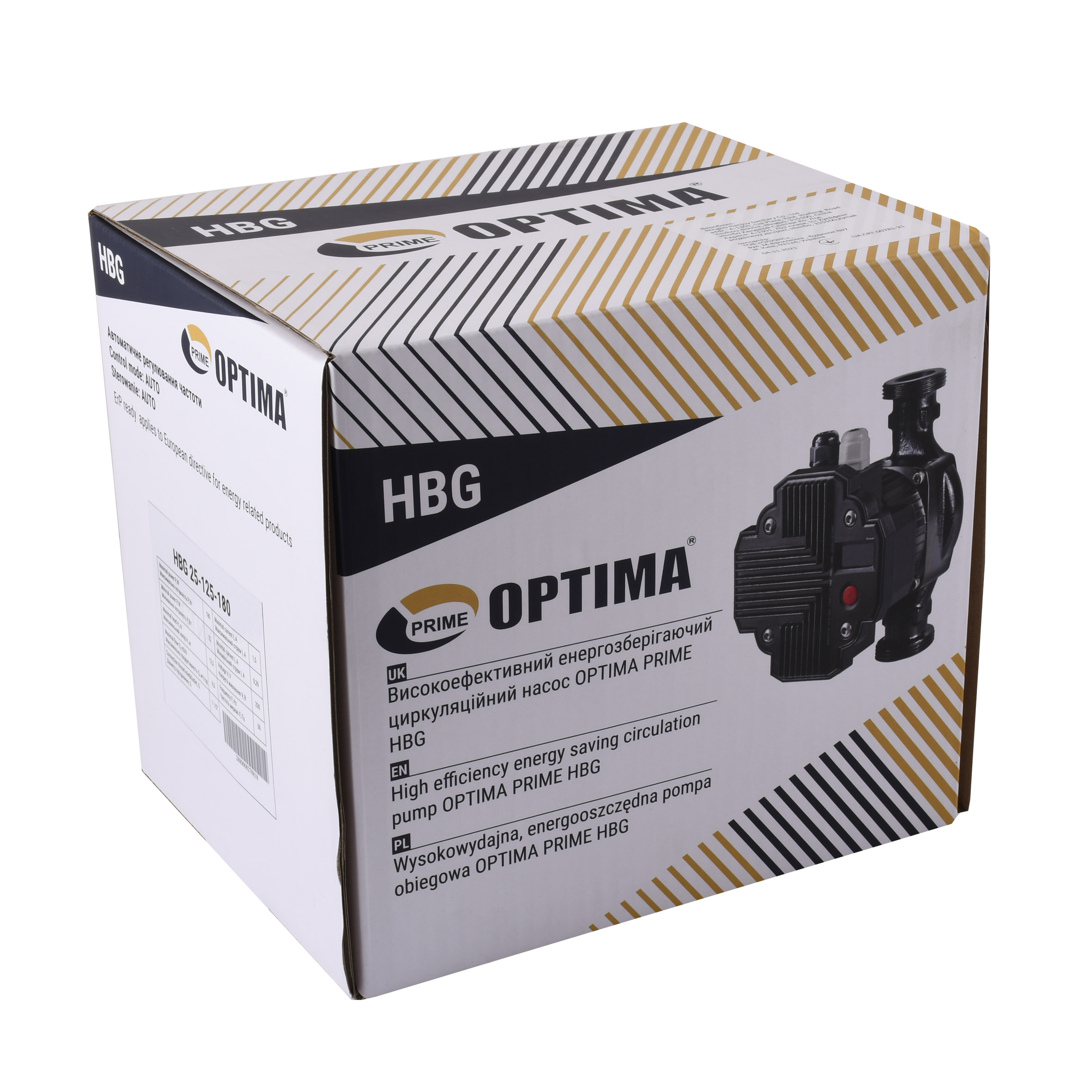 Насос циркуляційний енергоощадний  Optima PRIME HBG 25-125AUTO 180мм