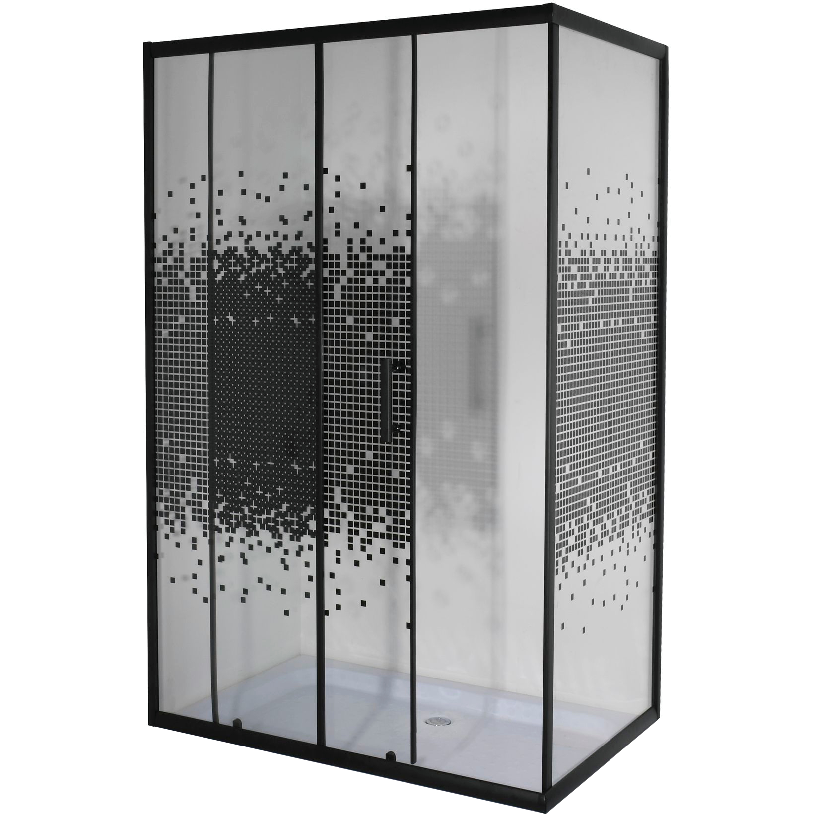 Душова кабіна прямокутна без піддона NISA N120TB.Mosaic BRAVO (1уп.)