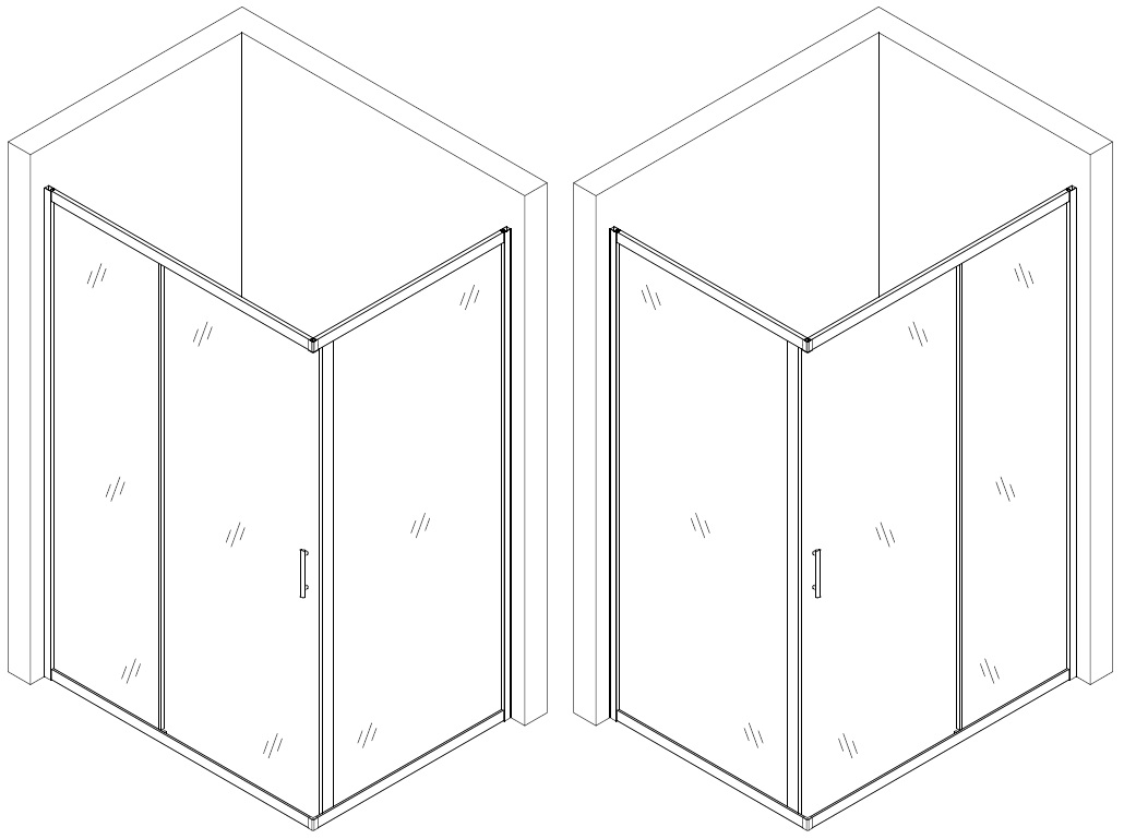 Душова кабіна прямокутна без піддона NISA N120TB.Mosaic BRAVO (1уп.)
