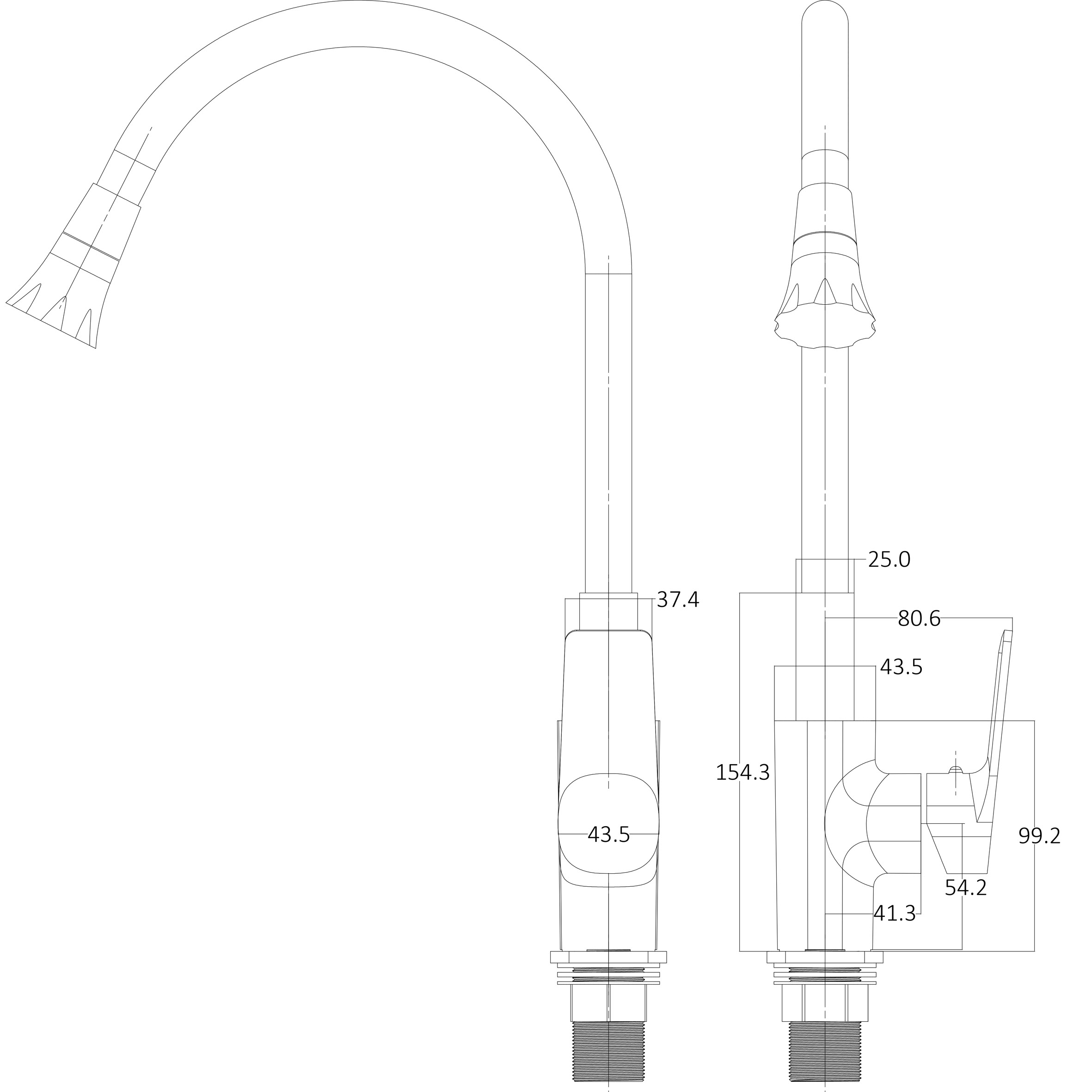 Змішувач для кухні Globus Lux BONN GLB-0203SA-B01