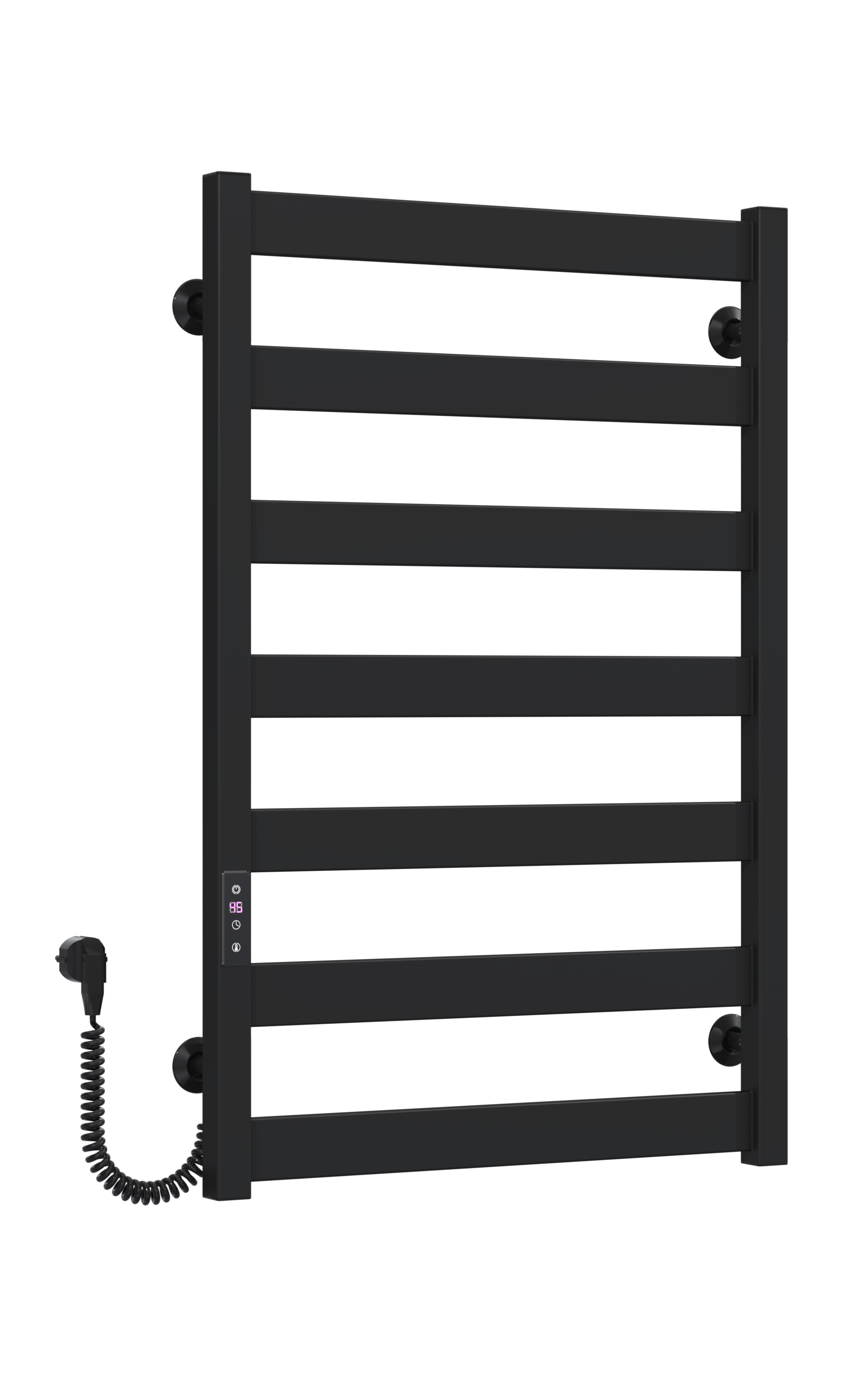 Рушникосушарка електрична Harmony П7 500х800 Deffi фарбована сталь (Чорний, JD04, Ліве підключення)