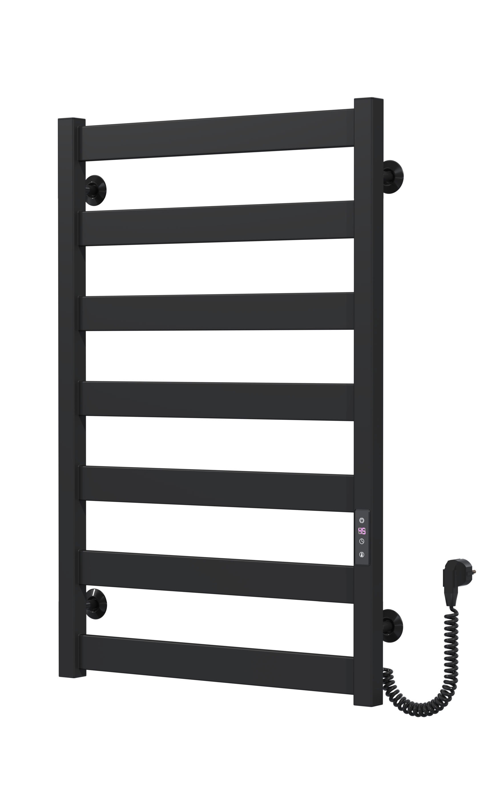 Рушникосушарка електрична Harmony П7 500х800 Deffi фарбована сталь (Чорний, JD04, Праве підключення)