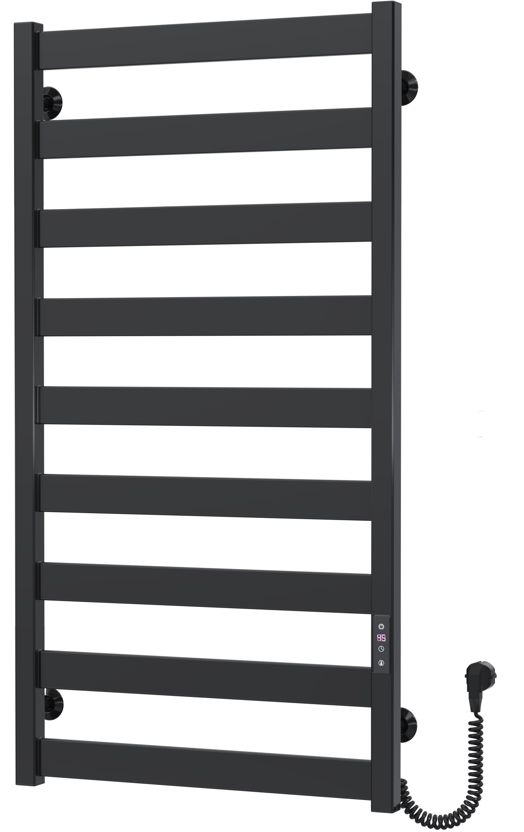 Рушникосушарка електрична Harmony П9 500х1000 Deffi фарбована сталь (Чорний, JD04, Праве підключення)